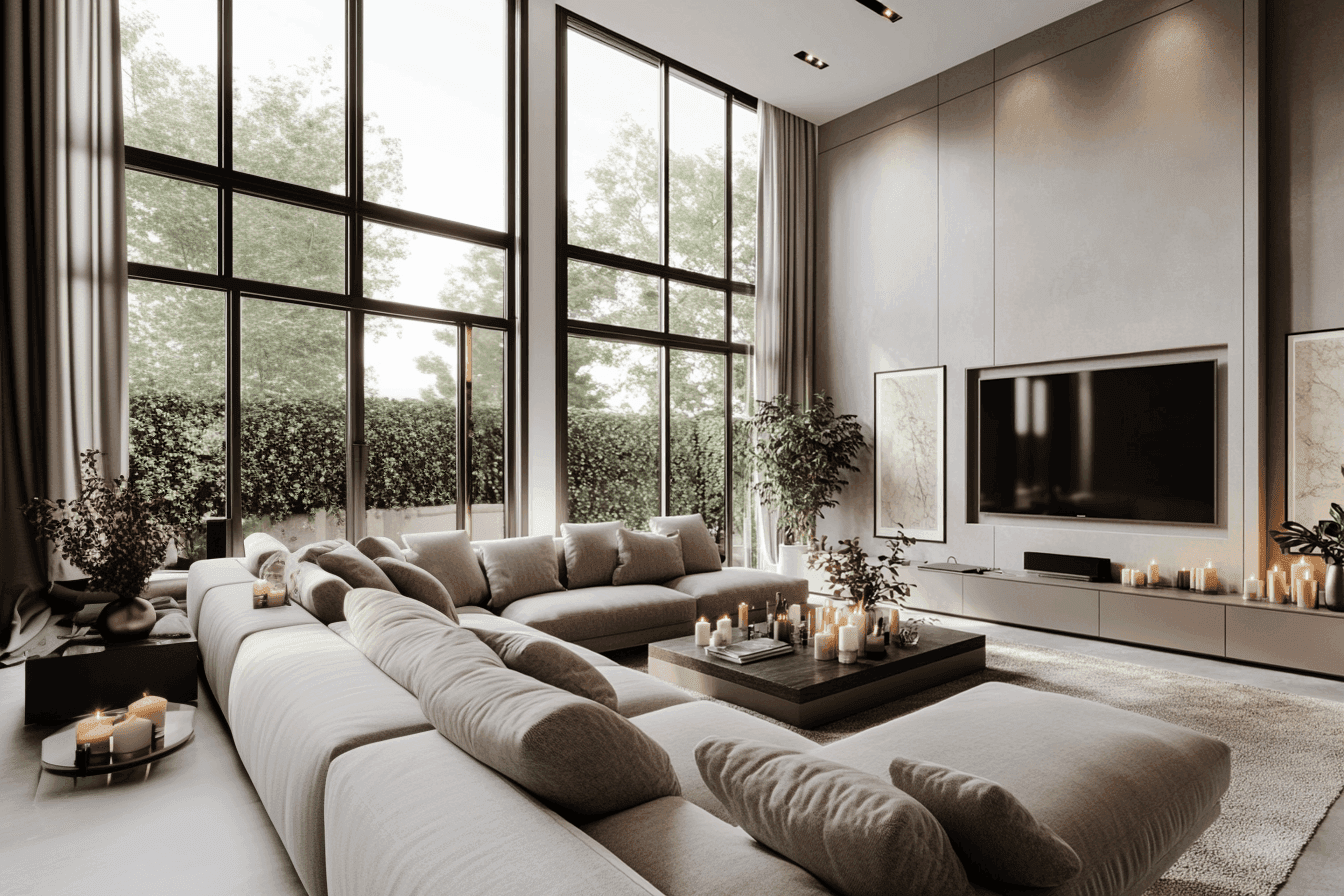 Moderne Möbel in einem stilvollen Wohnzimmer