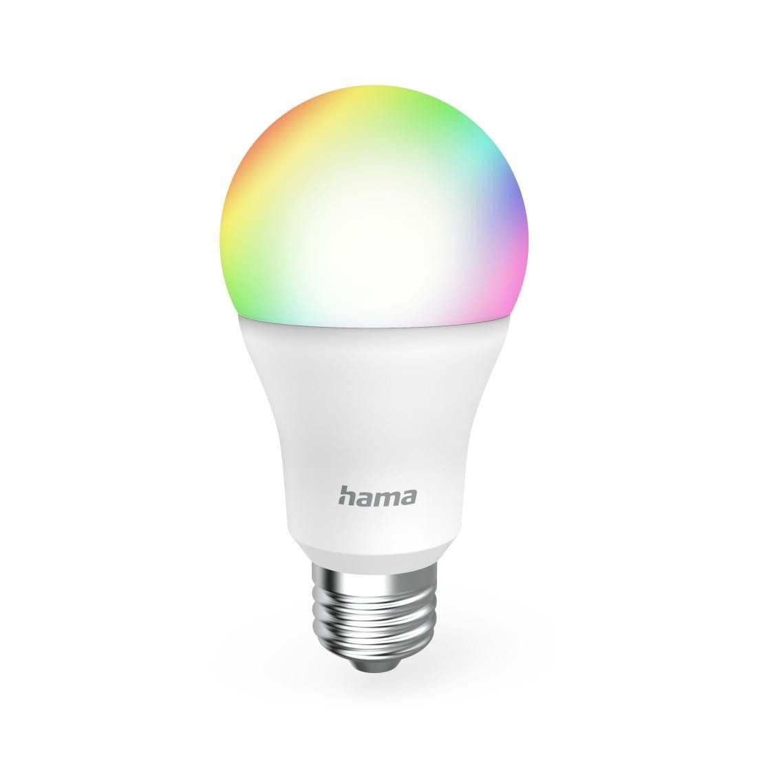 Hama Smart LED-Leuchtmittel klar E27 A60 WLAN Matter 9W RGBW