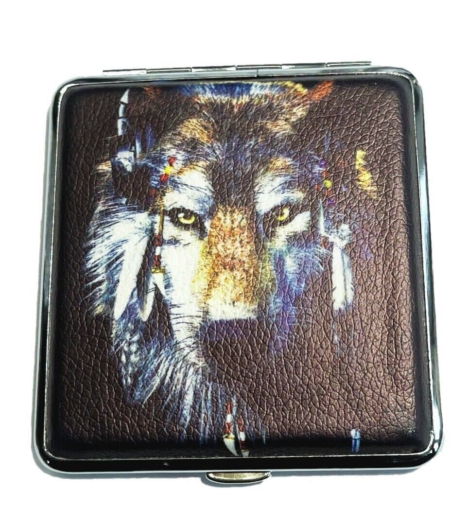 Westernlifestyle Aufbewahrungsbox Wolf 20 Zigaretten Metall