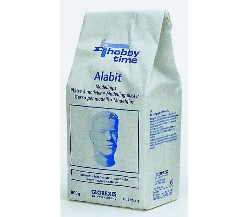 Glorex Alabit Modellgips 1 kg, Naturweiß