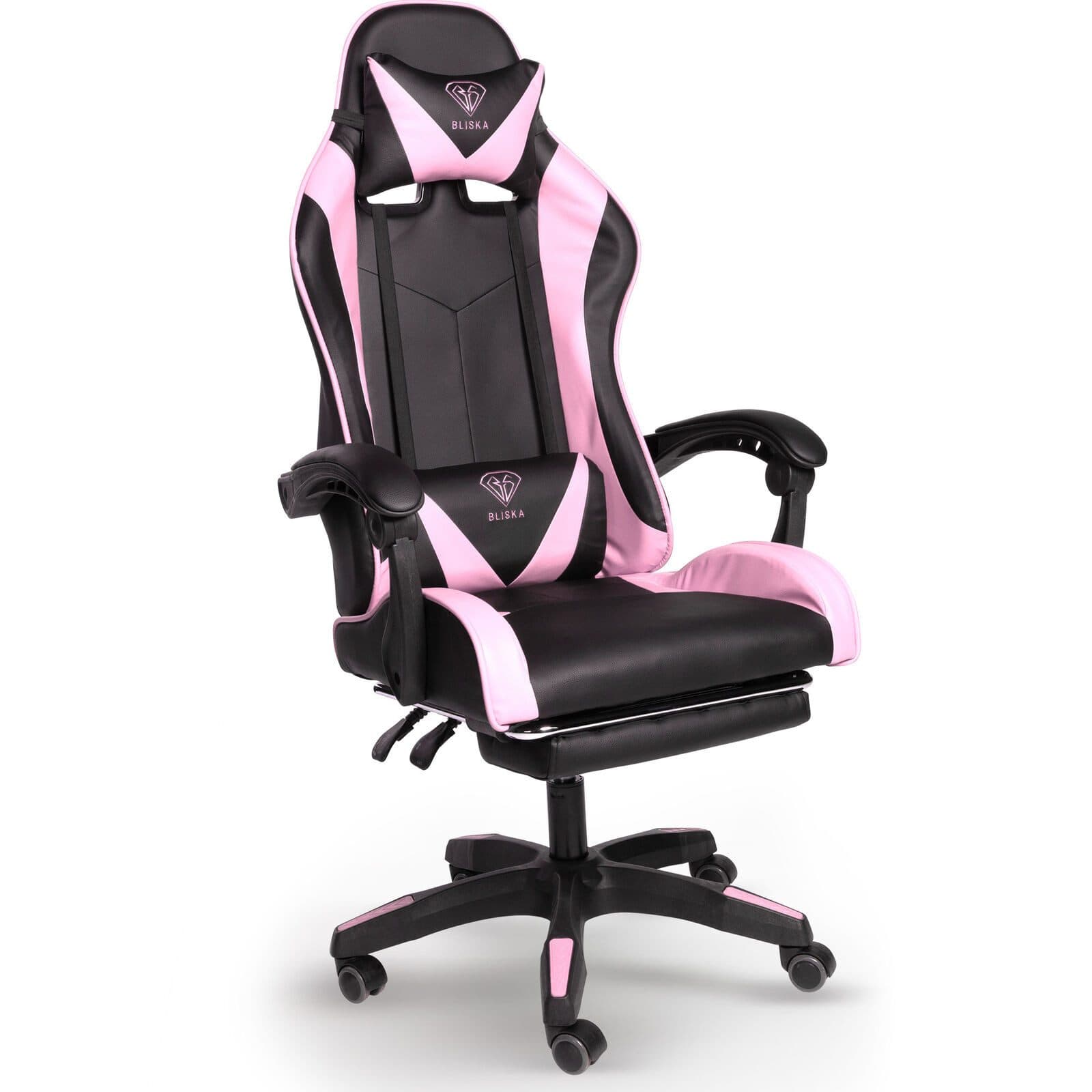 TRISENS Gaming-Stuhl 1 Stück Schwarz/Rosa