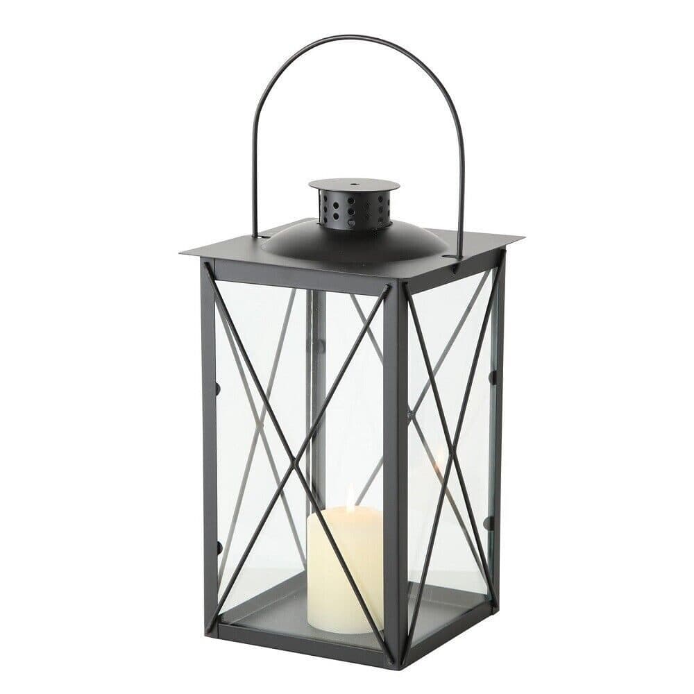 BOLTZE GRUPPE GmbH Kerzenlaterne Farol Schwarz Eisen Glas