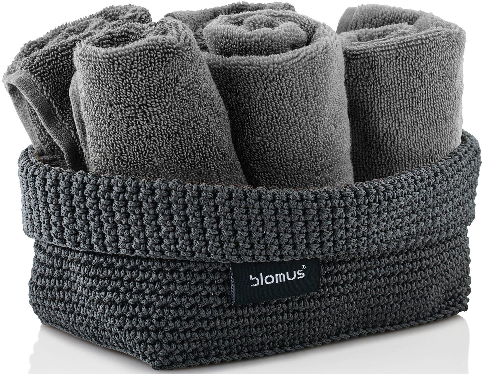 BLOMUS Häkelkorb TELA Anthrazit - Robuste Aufbewahrungslösung