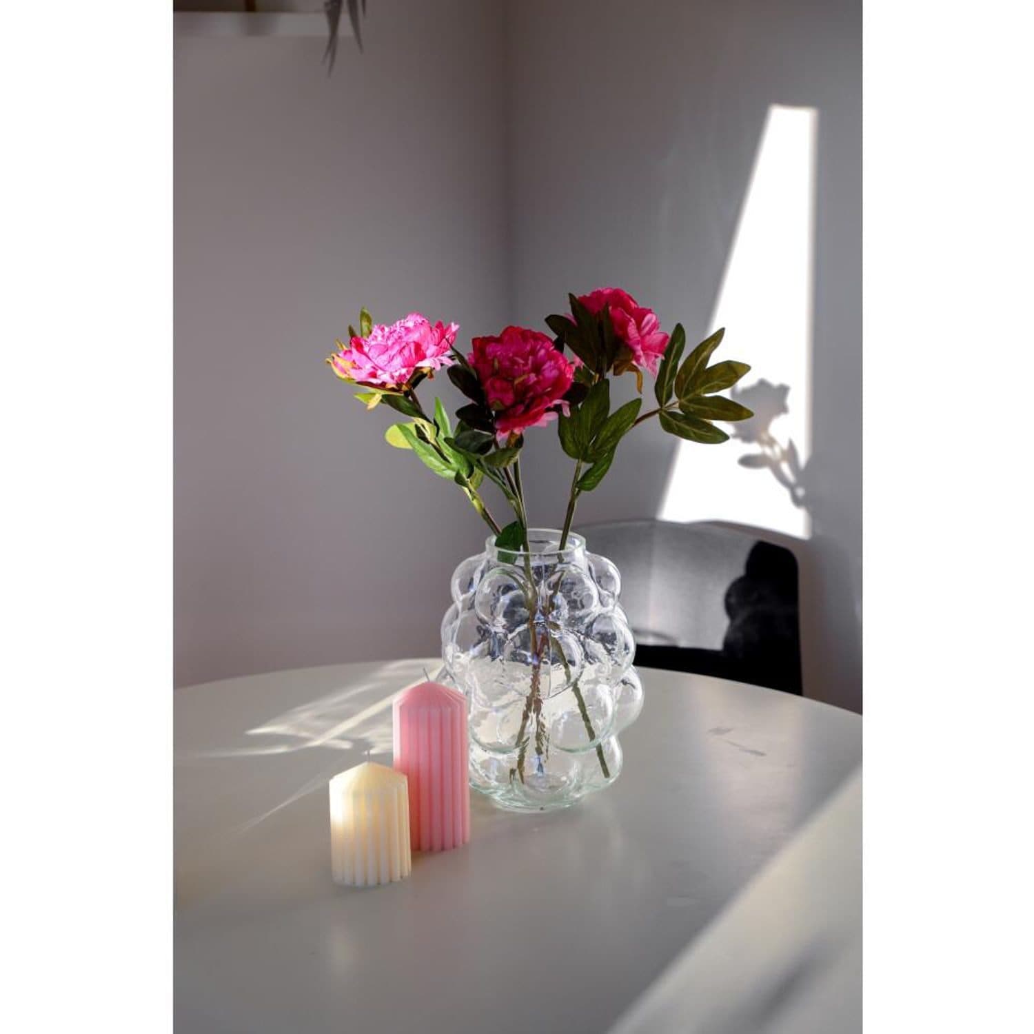 BURI Tischvase Bubble Transparent Glas Dekoration