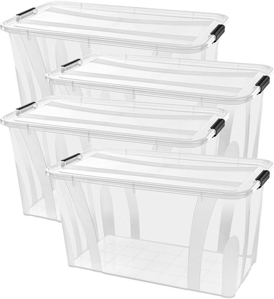 Siena Home Aufbewahrungsbox Anzio Set 4-tlg. Transparent Kunststoff