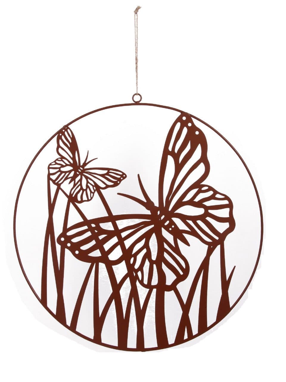 Trend Line Dekohänger Metall Ø 40 cm rusty rustikaler Look