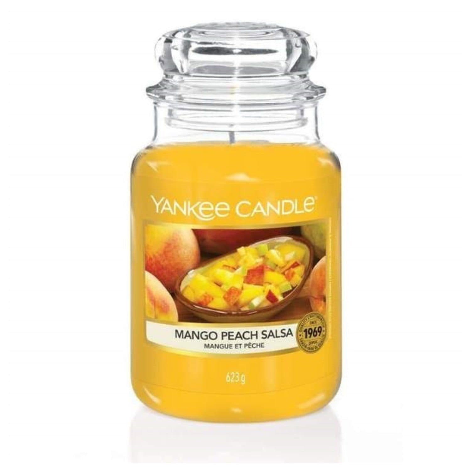 Yankee Candle Duftkerze Mango Peach Salsa im Glas 623g Brenndauer bis 150h
