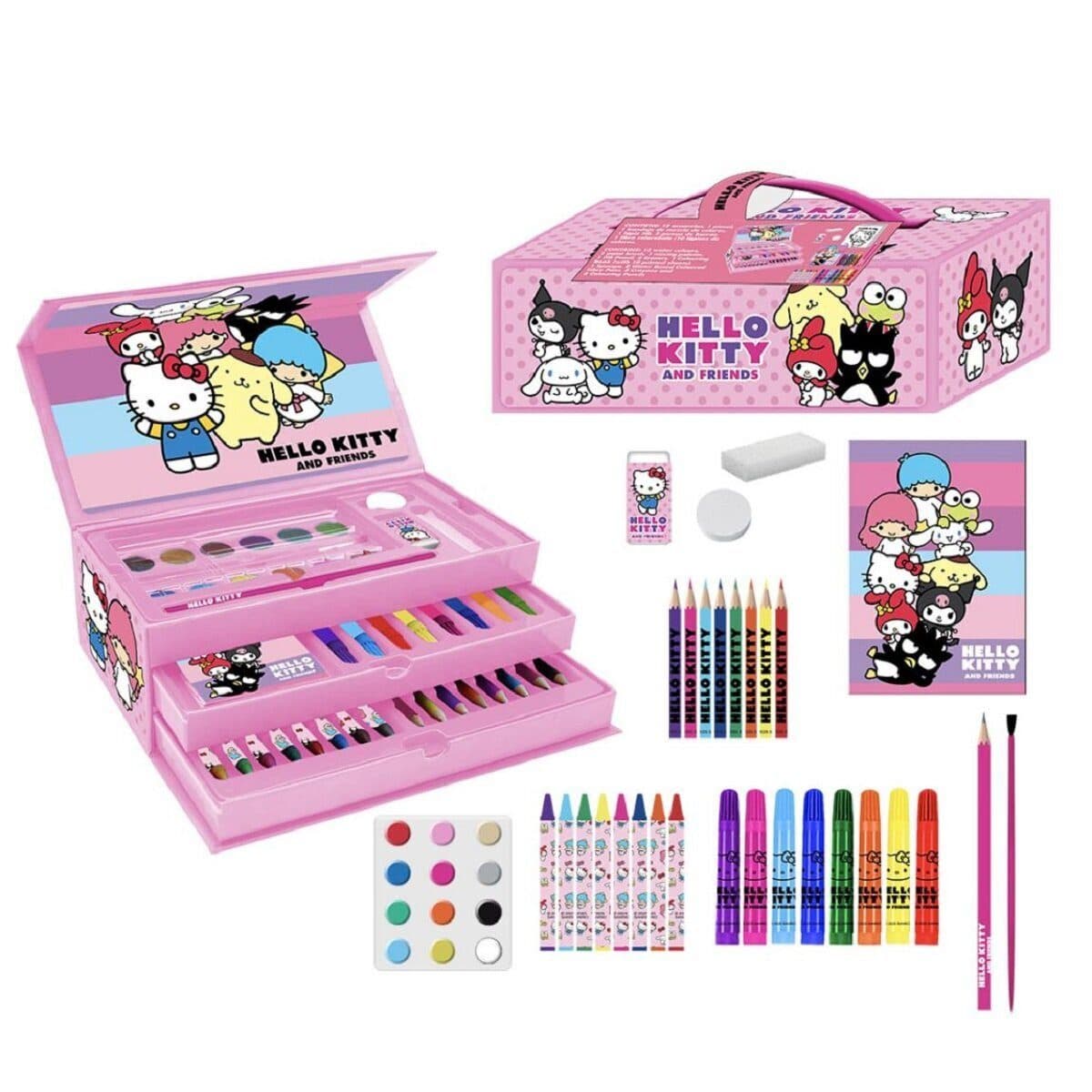 Hello Kitty Mal- und Zeichenkoffer Kinder Kreativset