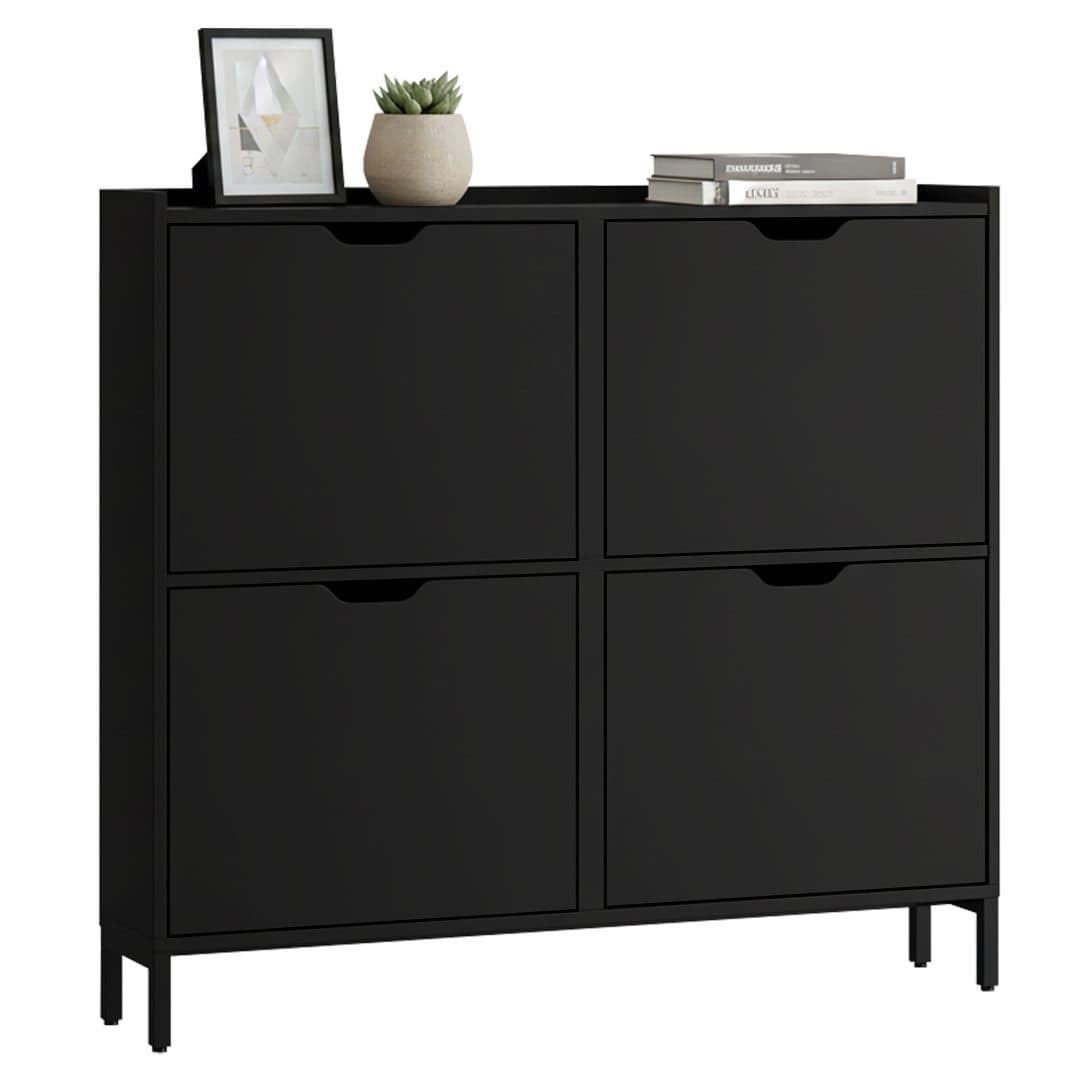 Moderner Schuhschrank in Schwarz