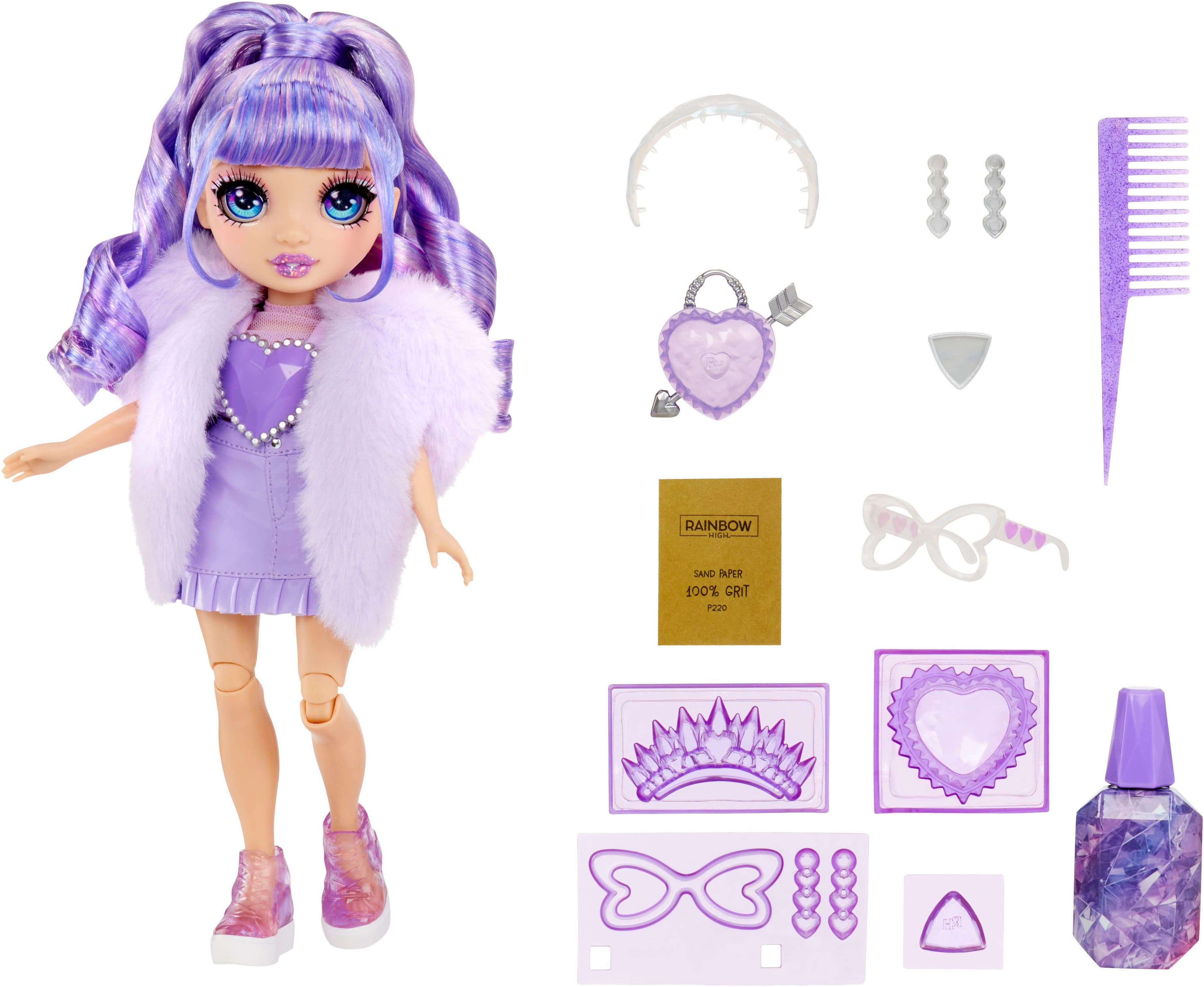 Rainbow High Anziehpuppe Creative Crystals Fashion Doll Violet