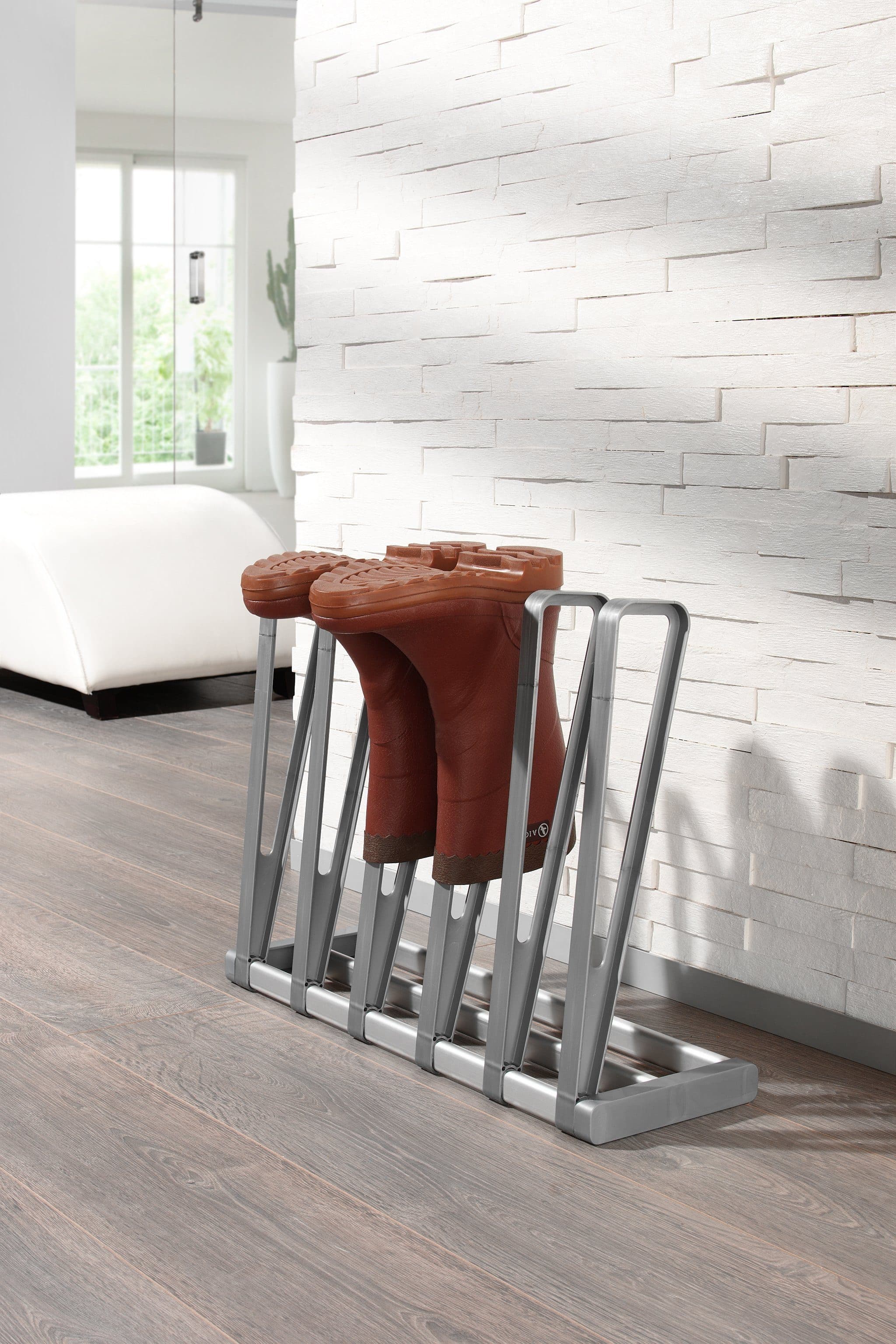 Ruco Schuhregal Silber Aluminium für 3 Paar Stiefel