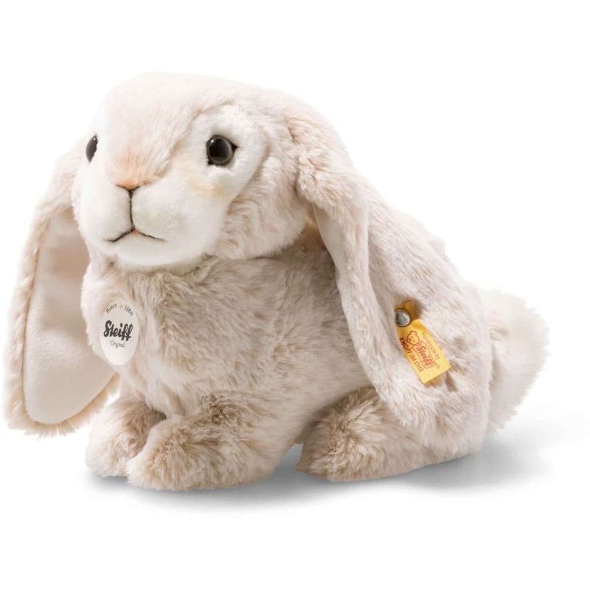Steiff Lauscher Hase Beige Kuscheltier 24 cm mit Knopf im Ohr