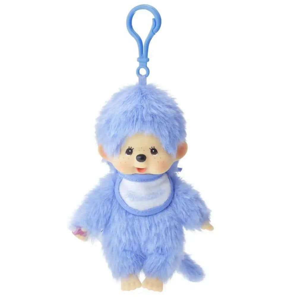 Monchhichi Plüschfigur Junge Neon-Blau 13 cm Taschen-Anhänger