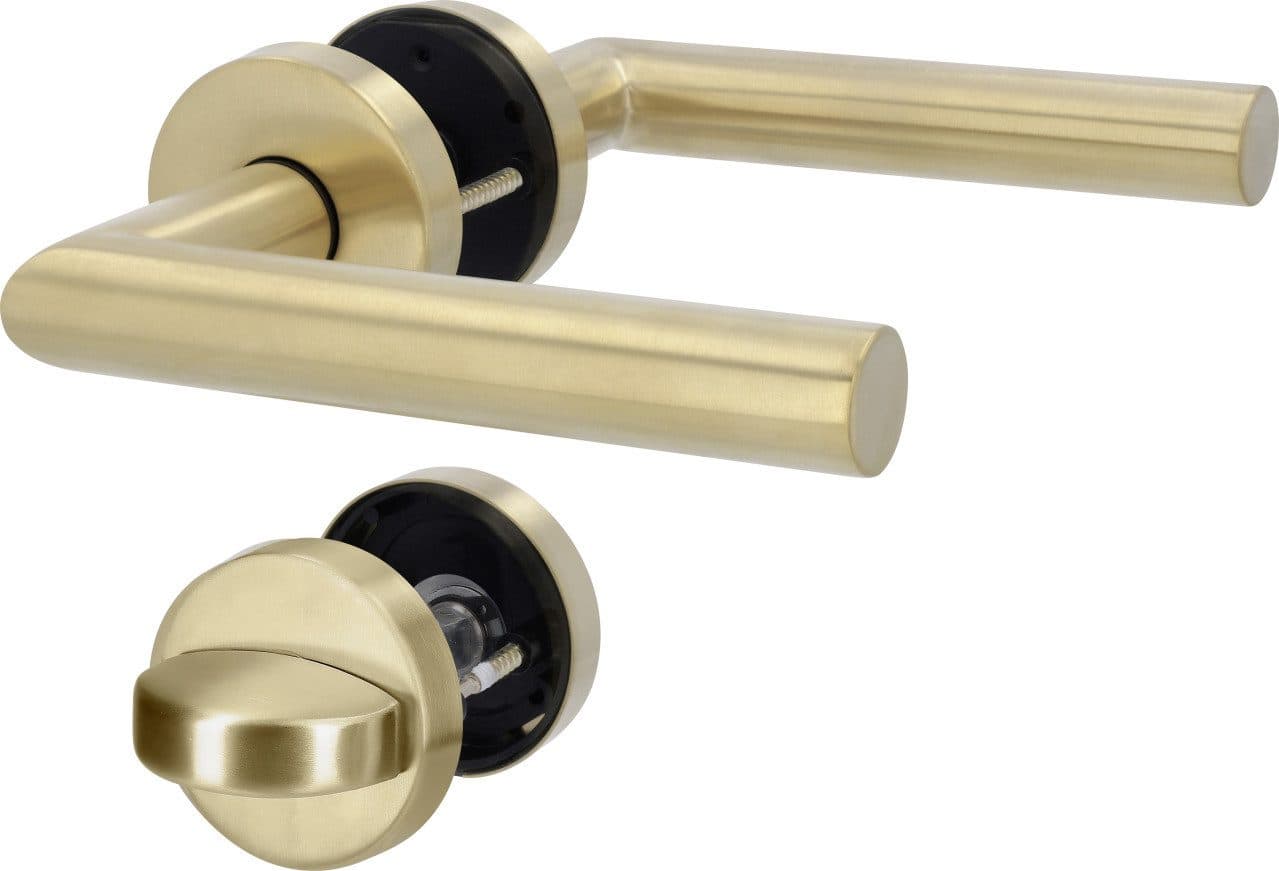 Alpertec WC-Türgriff-Garnitur Rosette Fair I Gold