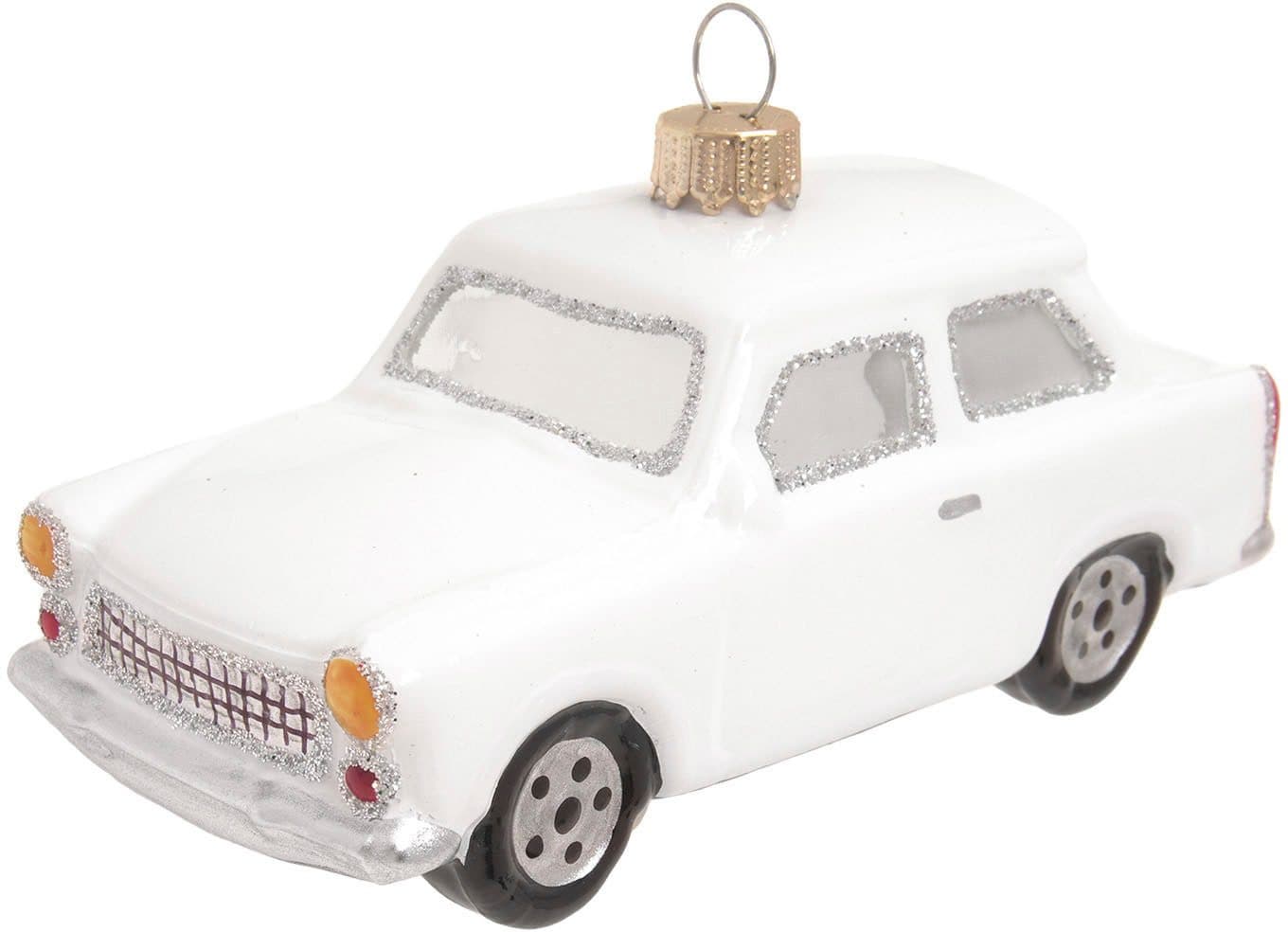 Krebs Glas Lauscha Christbaumschmuck Weißer Trabant 11cm
