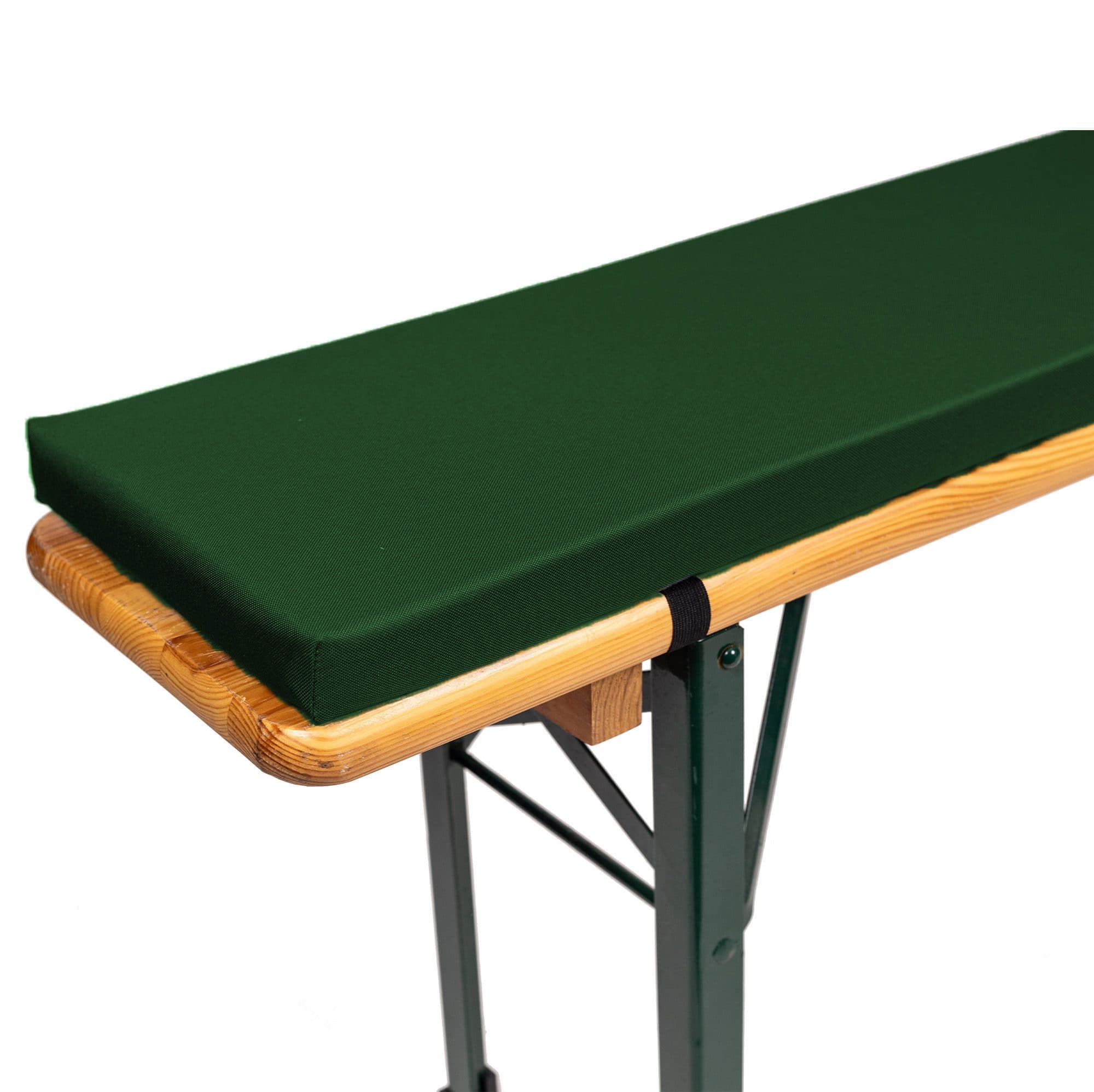 TexDeko Bankauflage Dunkelgrün mit Reißverschluss und Polsterung