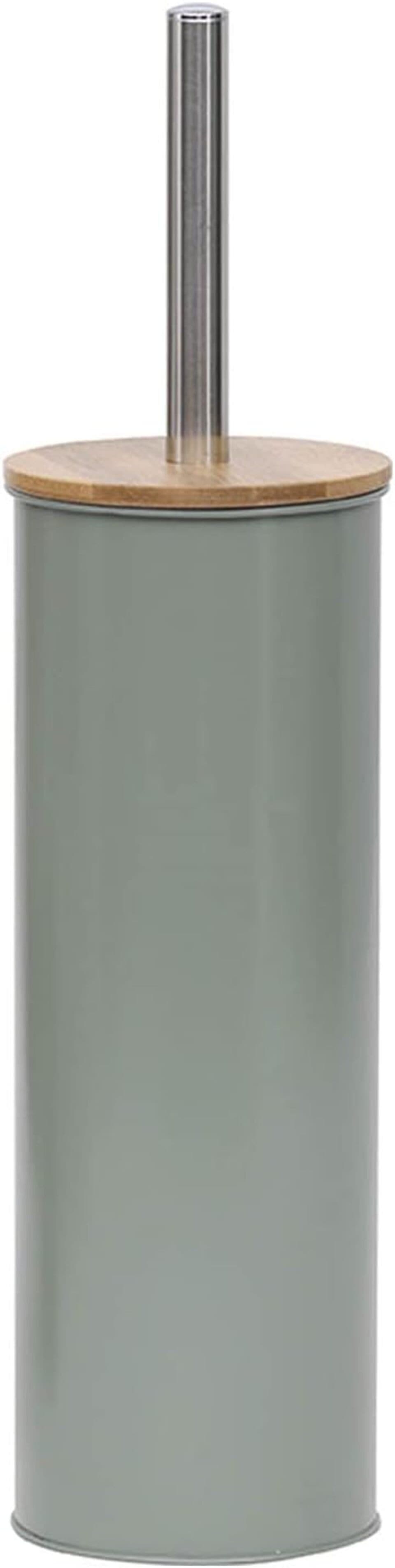 TENDANCE WC-Garnitur Toilettenbürste mit Halter Metall Bambus Modern