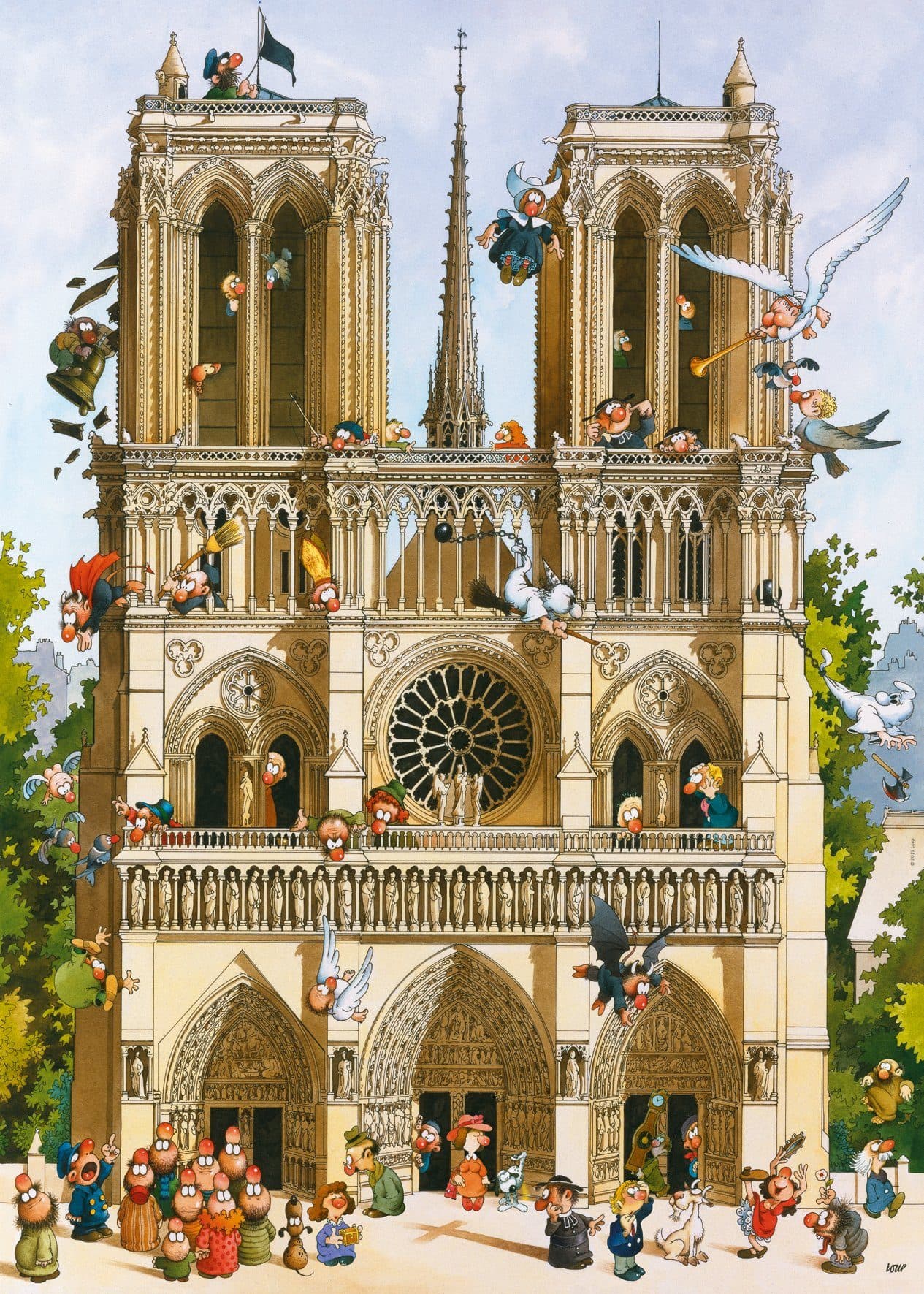 HEYE Puzzle Vive Notre Dame! Loup 1000 Teile Made in Germany