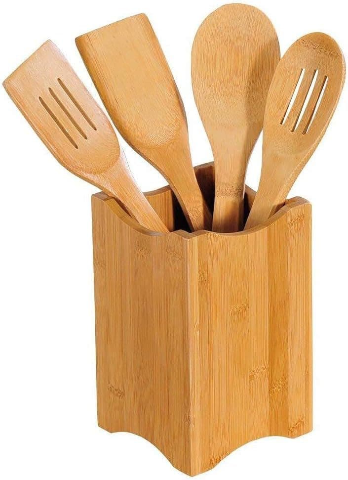 KESPER® Kochbesteckhalter Küchenhelfer 5er Set Bambus Braun