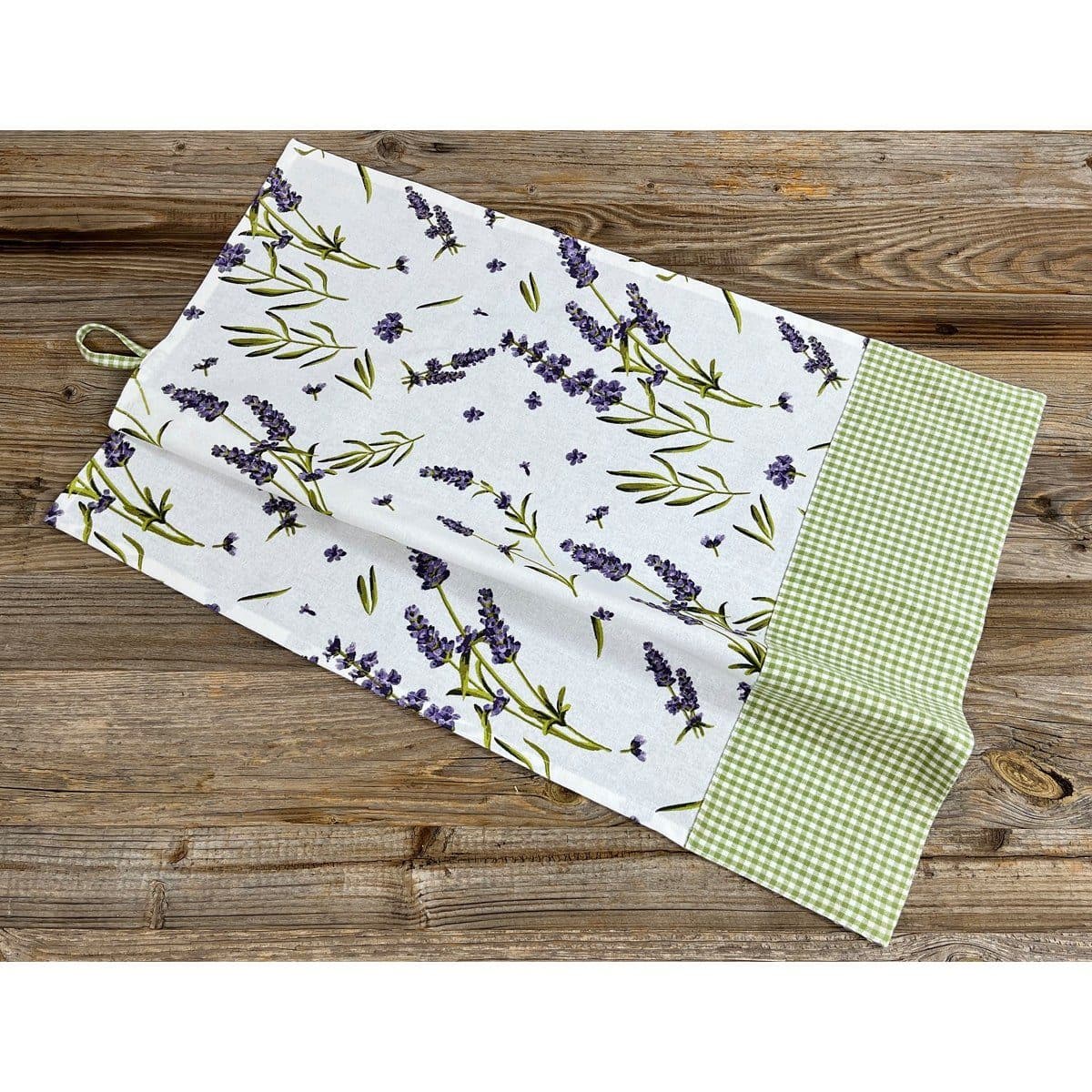 matches21 HOME & HOBBY Geschirrtuch LAVINA Baumwolle Lavendel Grün Karo