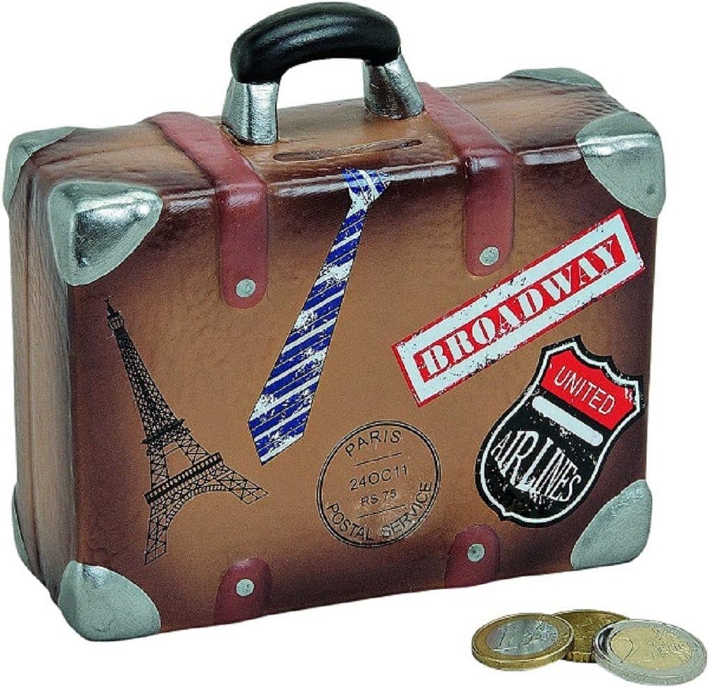 Wurm Spardose Koffer Keramik