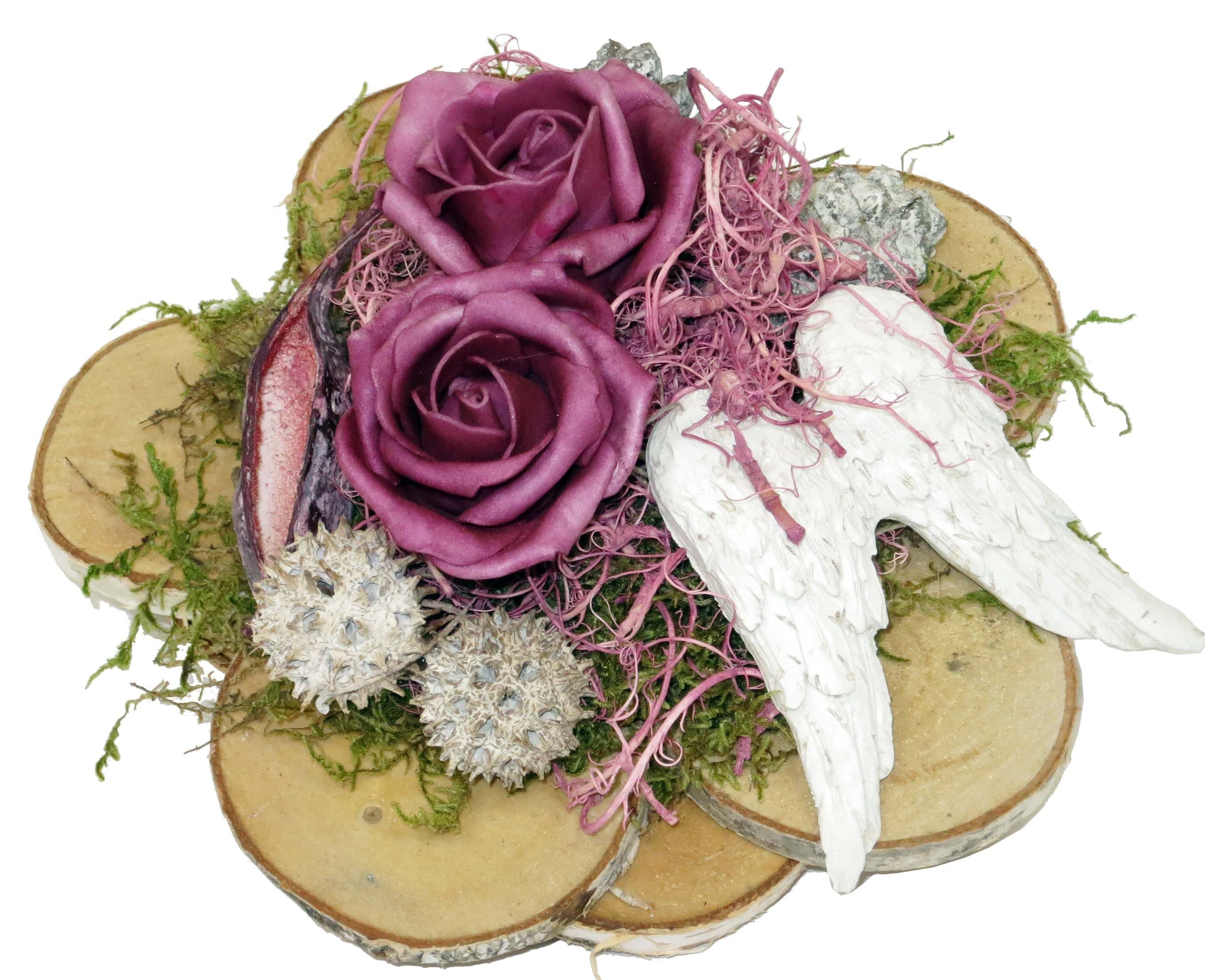 CreaFlor Home Grabschmuck Dekokranz Handarbeit Natur Motiv Rosen