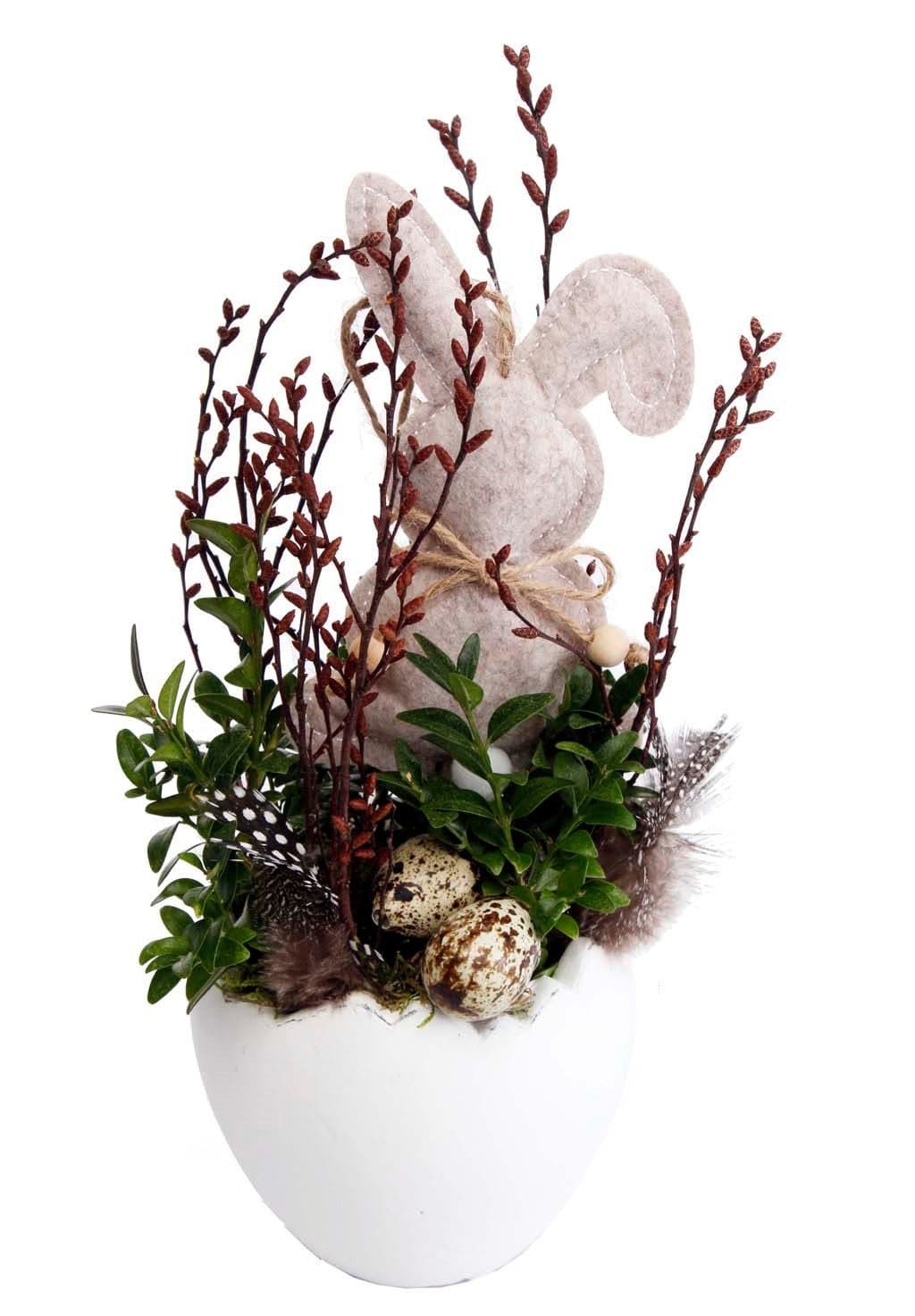 Gestecke Frühling CreaFlor Home Hase 30cm