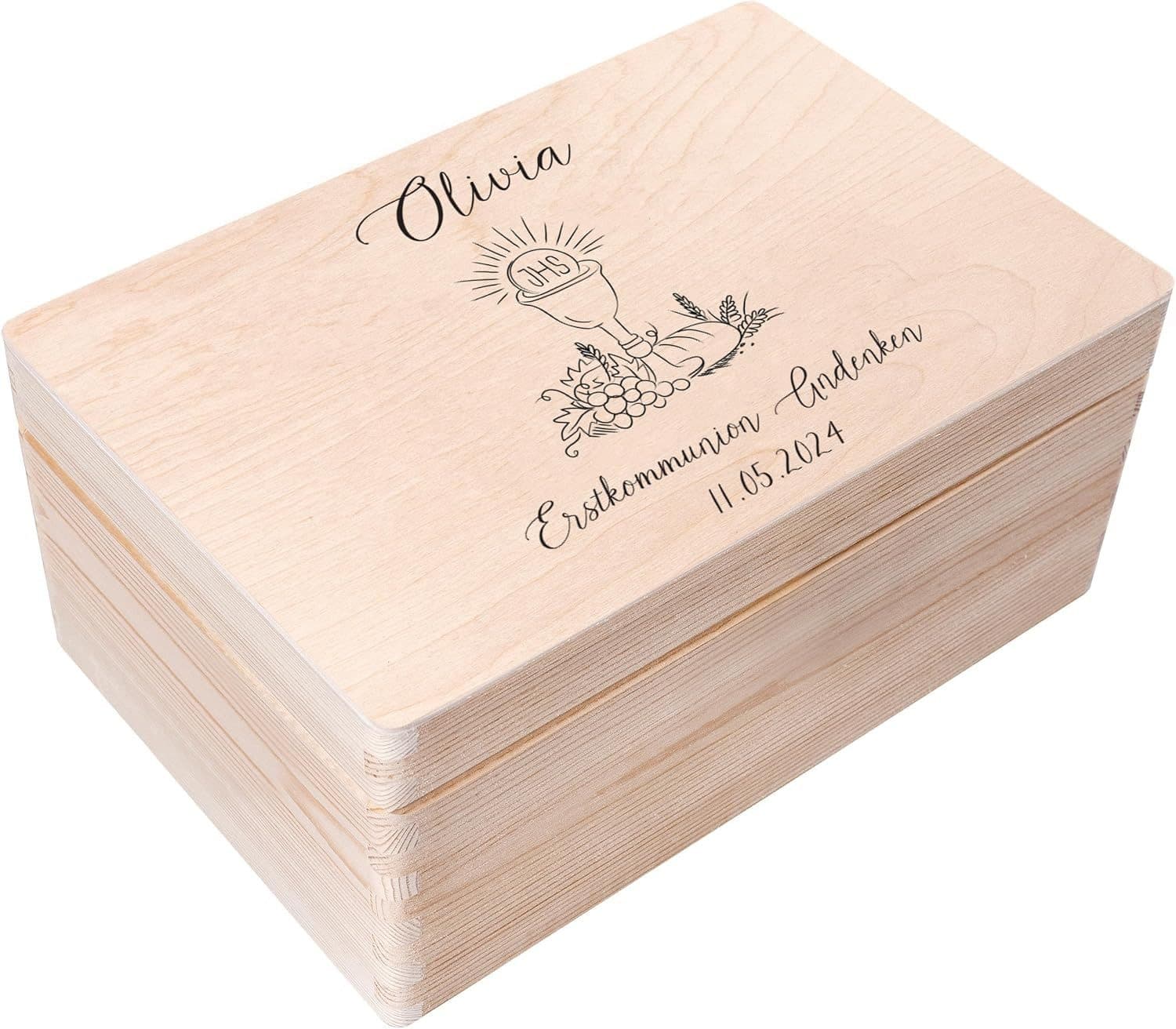 Creative Deco Holzkiste Natur Personalisierbar