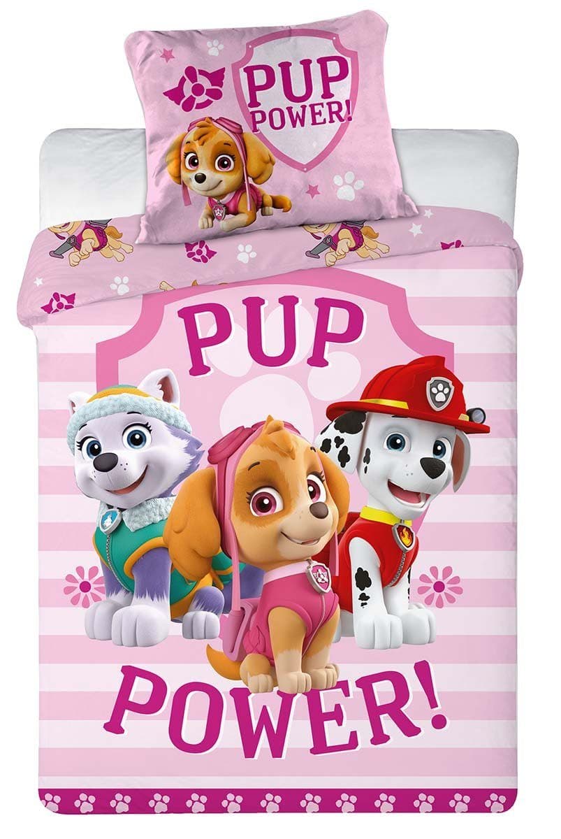 Nickelodeon Kinderbettwäsche Paw Patrol 2-teilig Rosa/Weiß