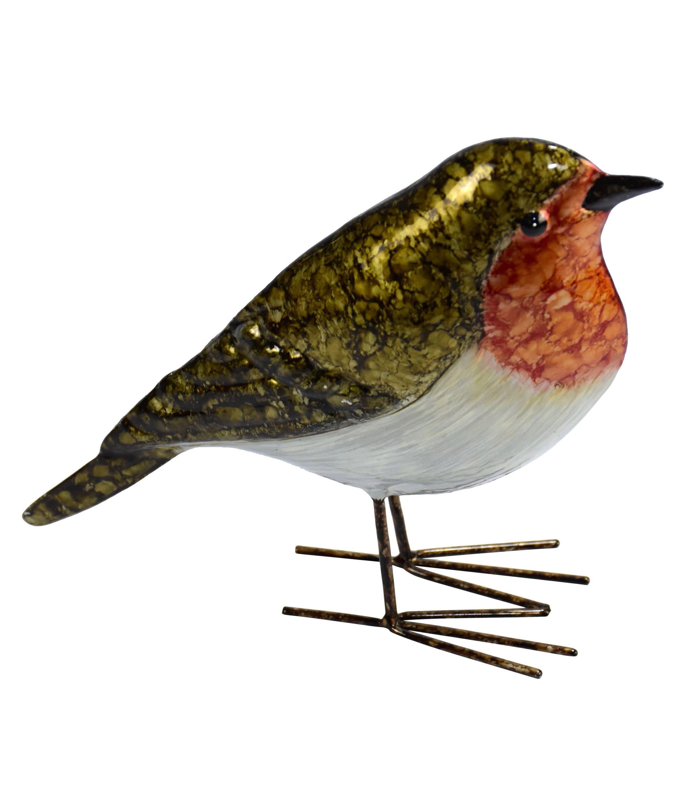 Dehner Gartenfigur Rotkehlchen Metall Bunt