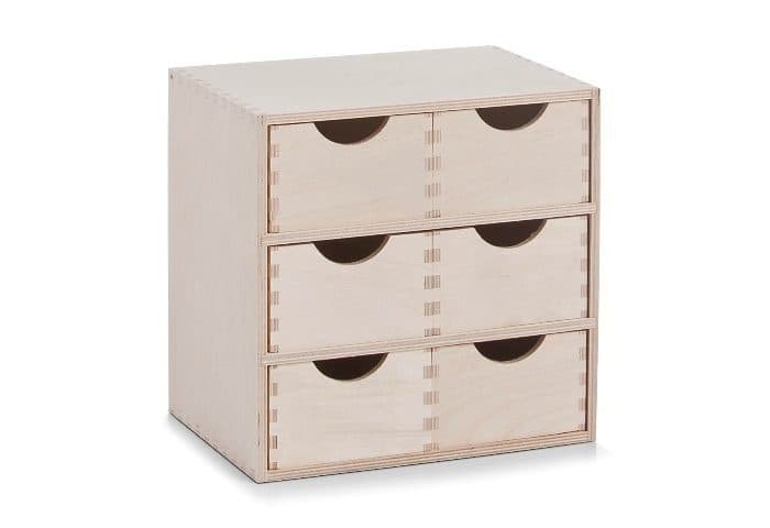 Zeller Present Aufbewahrungsbox Birke 6 Schubladen Massivholz