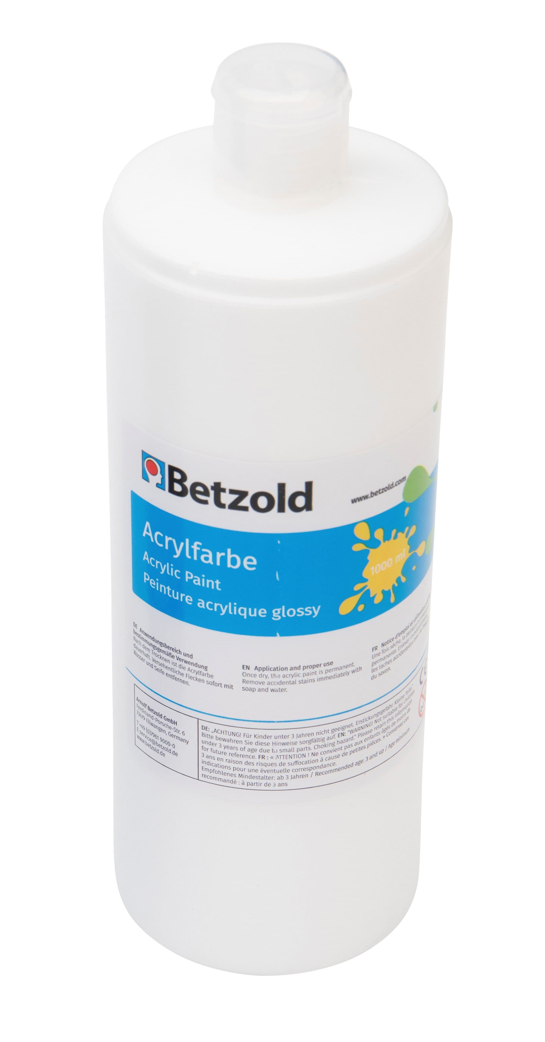Betzold Acrylfarbe 1 l Hohe Deckkraft Glanzeffekt Wasserfest