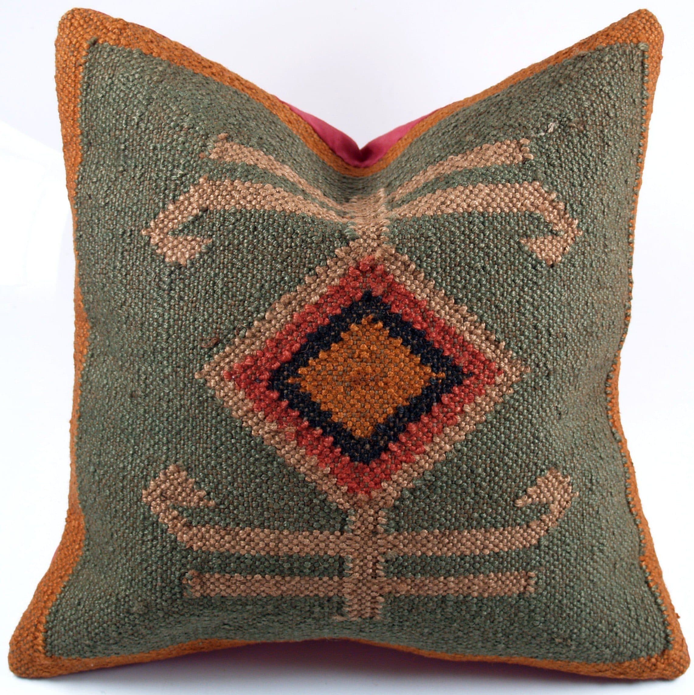 Guru-Shop Kelim Kissenhülle Handgewebt 43x43 cm