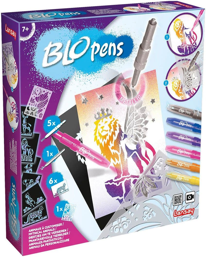 Blopens Kreativset Sprühstifteset Fantasietiere Bunt Airbrush