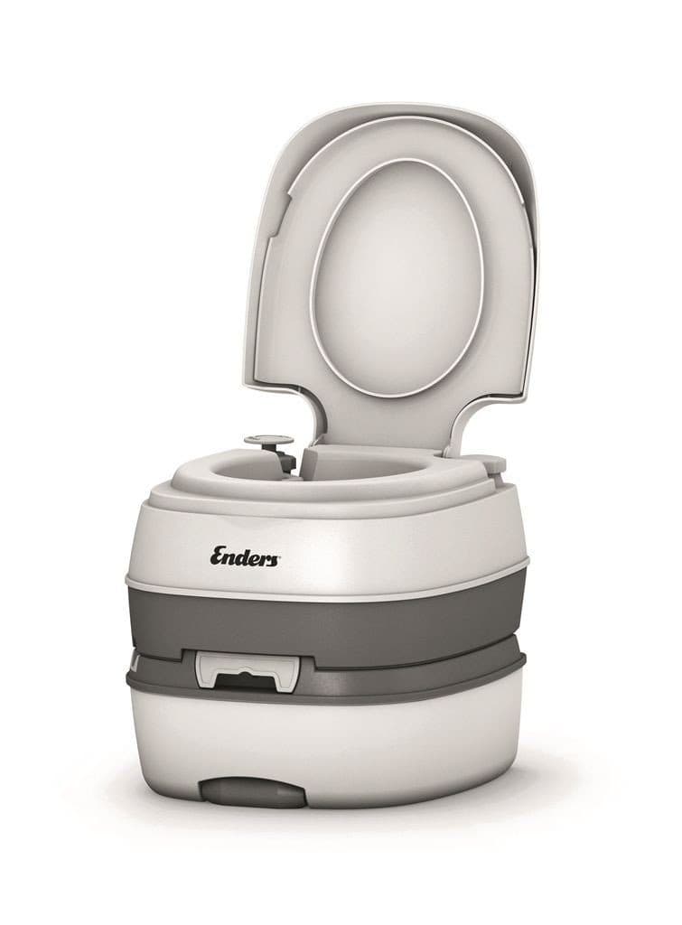 Enders® Campingtoilette Deluxe mit Kolbenpumpe und Transportrolle