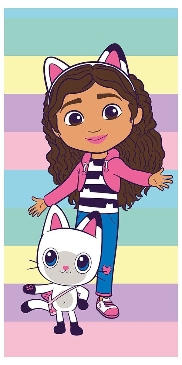 Disney Strandtuch Gabby's Dollhouse Frottee Bunt