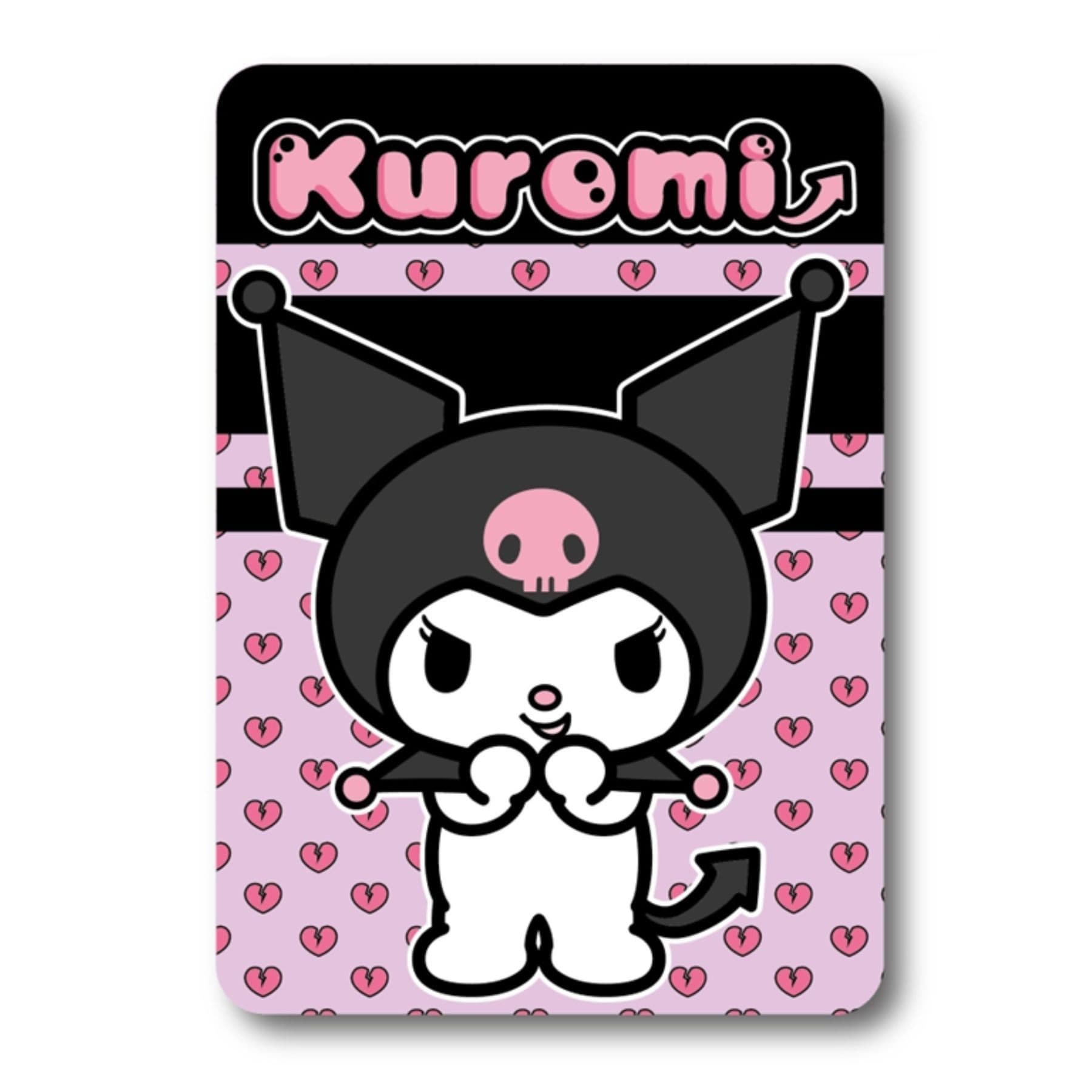 Kuromi Fleecedecke 100x140 cm Kuscheldecke Kinder Anime Design