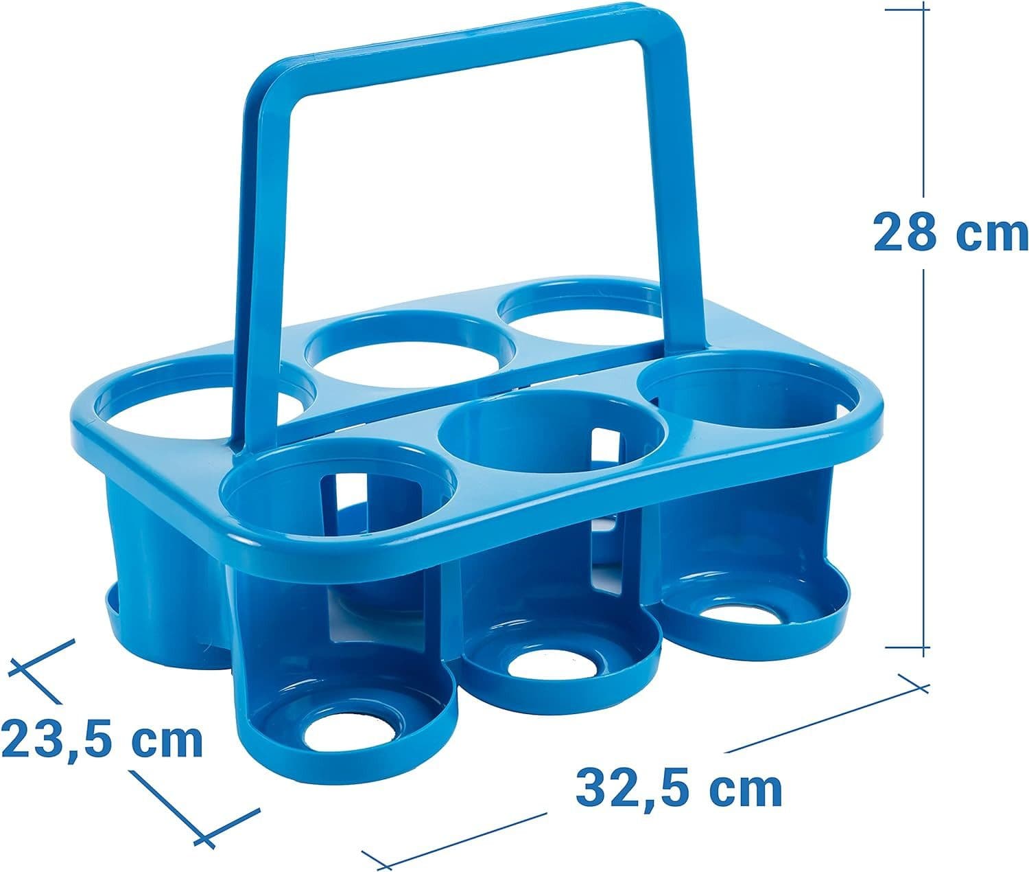 Centi Flaschenträger Flaschenkorb Blau 6 Flaschen