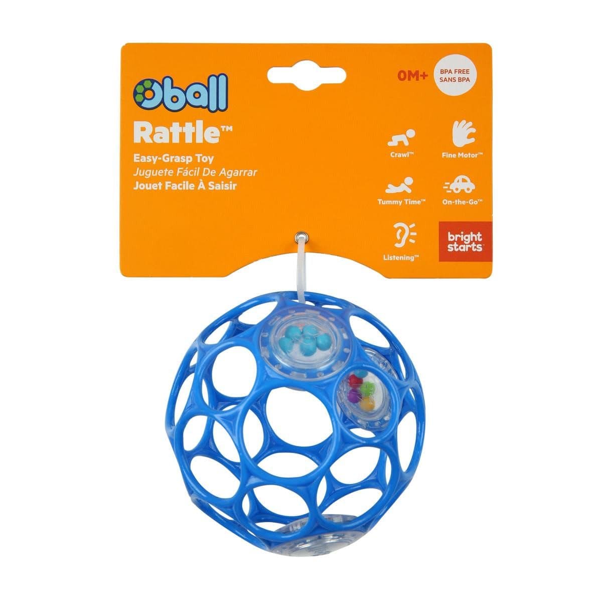OBALL Greifspielzeug Rassel blau - Robustes Babyspielzeug