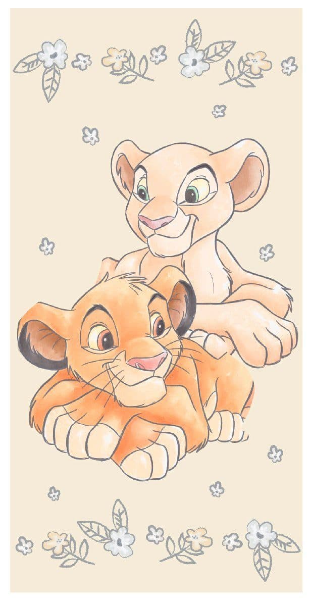 Disney Handtuch Lion King Simba Nala König der Löwen Kinder, Frottee