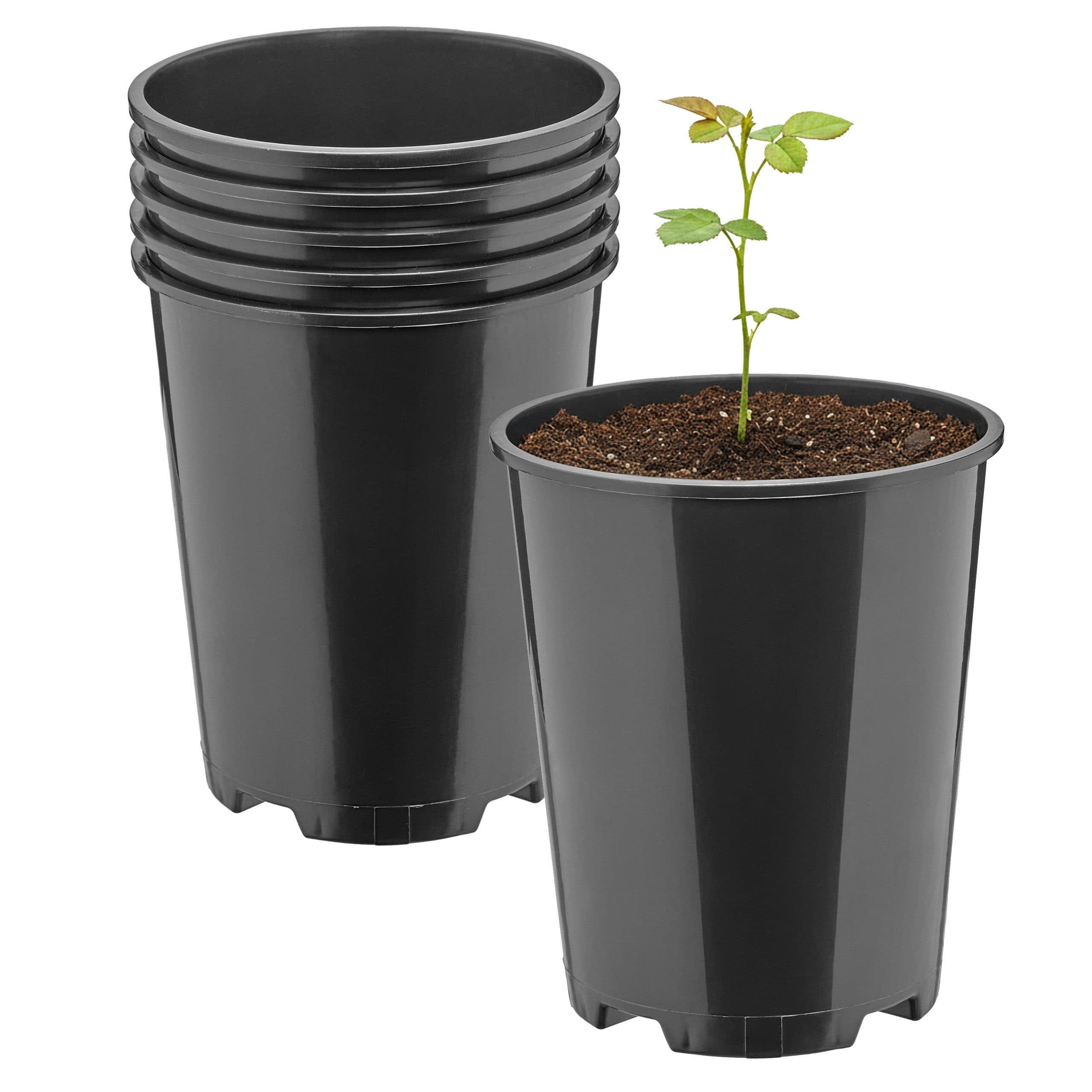 Garronda Blumentopf rund Kunststoff mit Drainagelöchern 5er Set