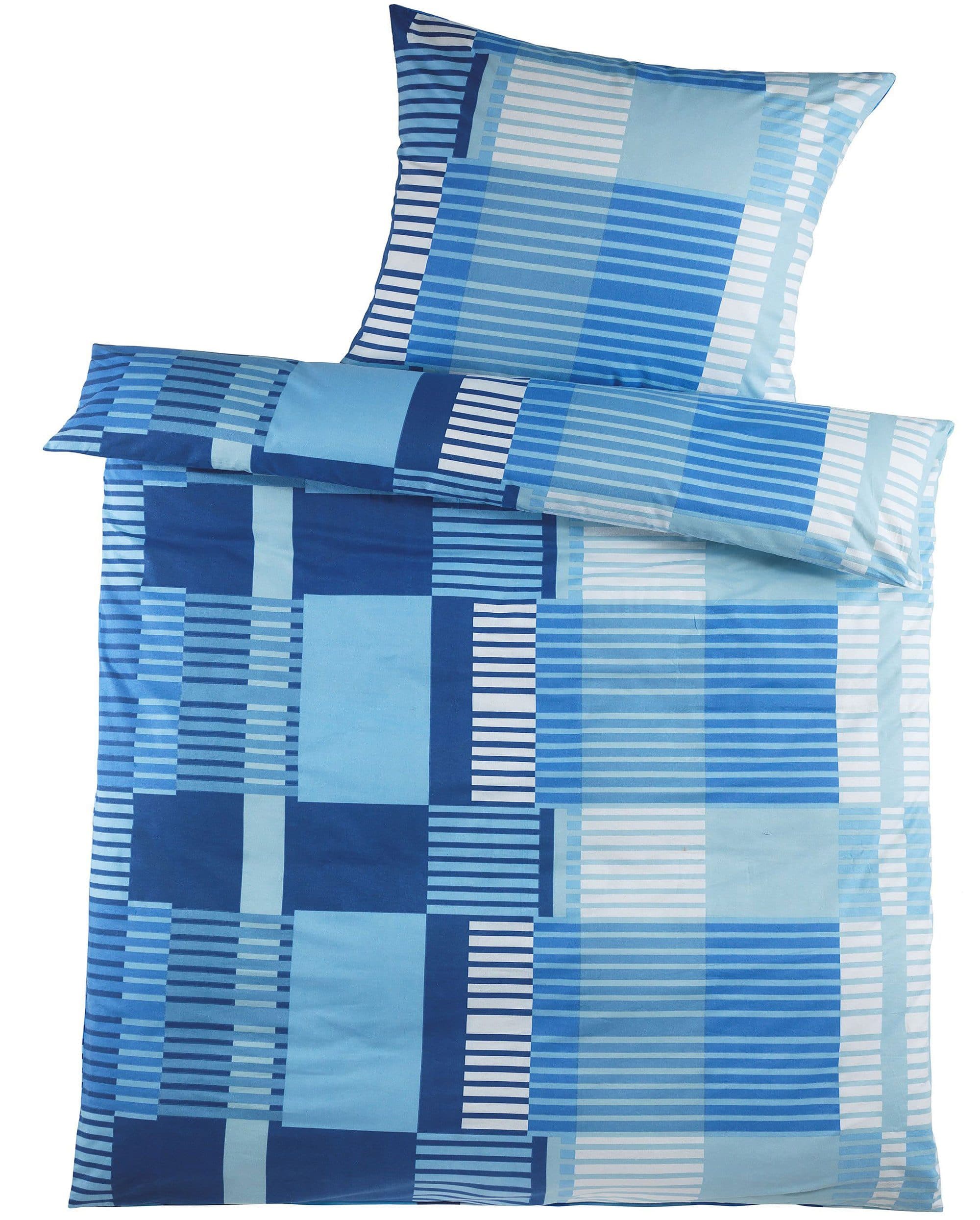 KH-Haushaltshandel Winterbettwäsche 2-tlg. 135x200 + 80x80 cm Kariert Rot/Grau/Schwarz 100% Baumwolle