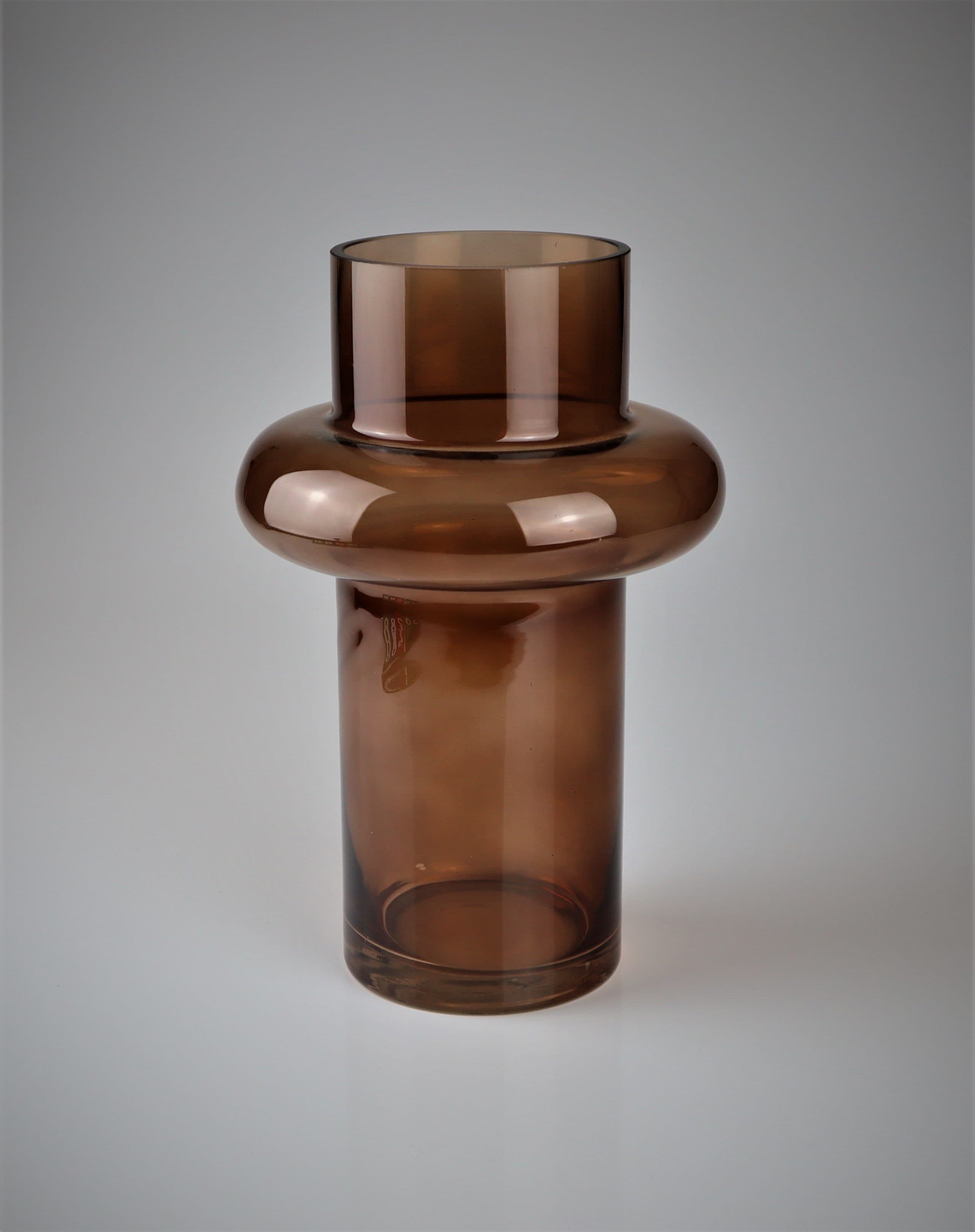 AM Design Dekovase aus Glas Braun