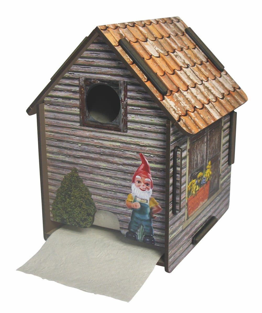 WERKHAUS Toilettenpapierhalter ToPaHaus Zwergenhaus Holzwerkstoff