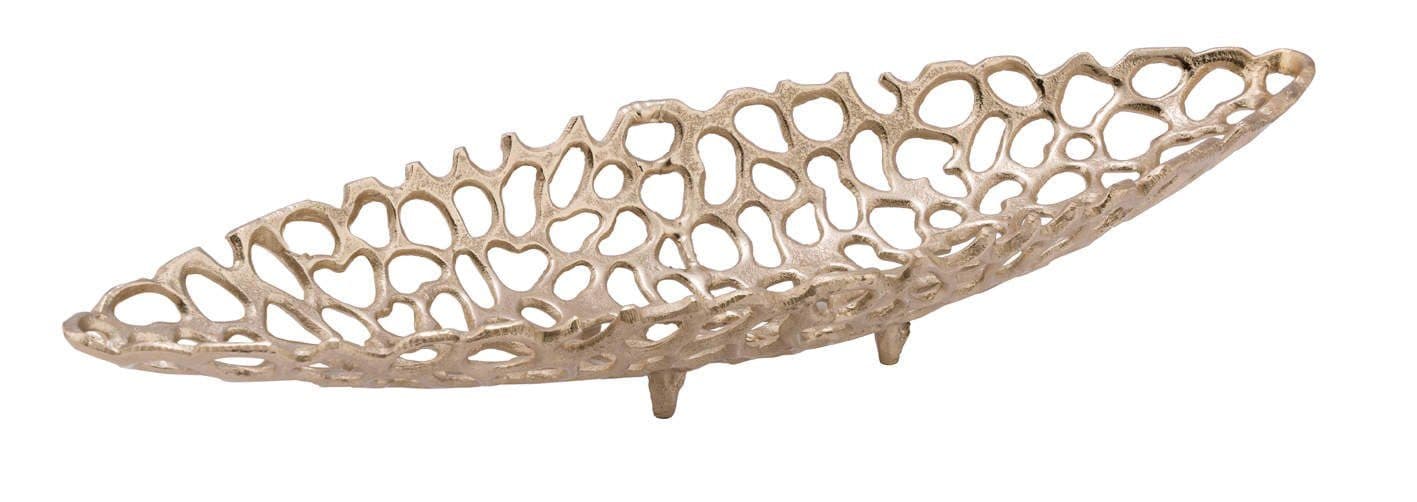 Gehlmann Dekoschale Oval Gold Lackiert Aluminium