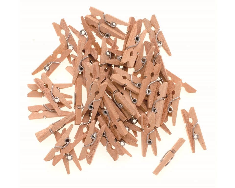 Glorex Wäscheklammern Holz 35 mm 48 Stück Natur