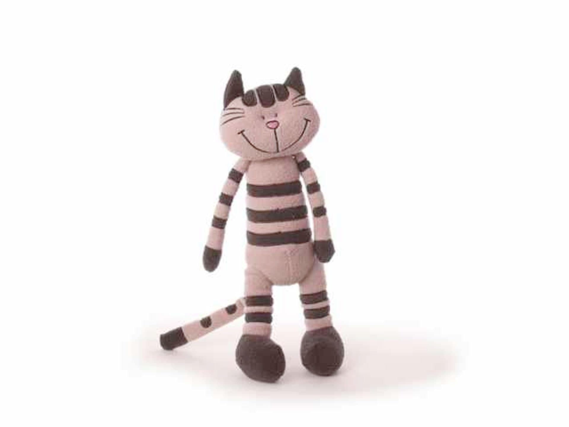 inware Kuscheltier Schlenker-Katze 32 cm Grau