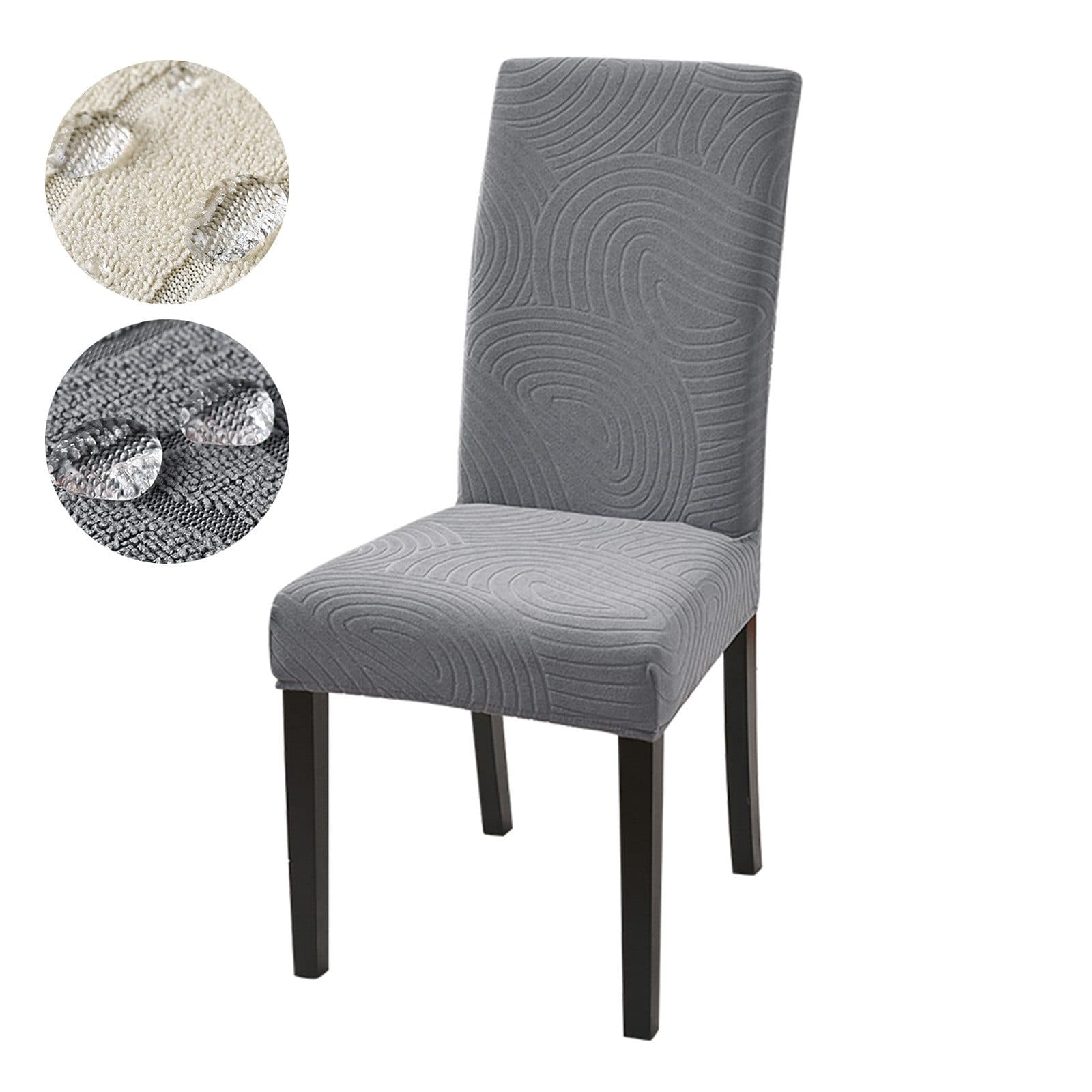 BTTO Stuhlhusse Universal Stretch Grau Polyester Jacquard