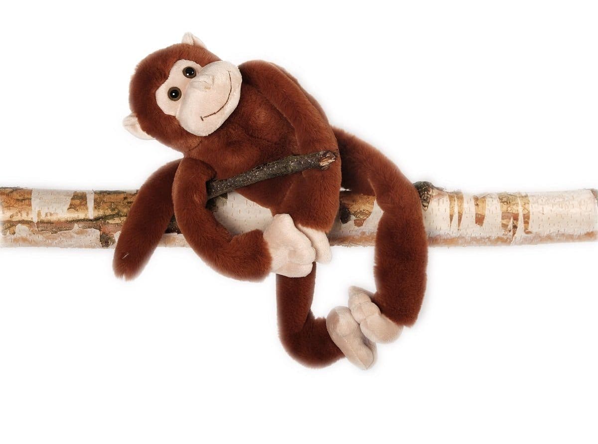 inware Kuscheltier Affe mit Klett braun 20 cm Plüsch
