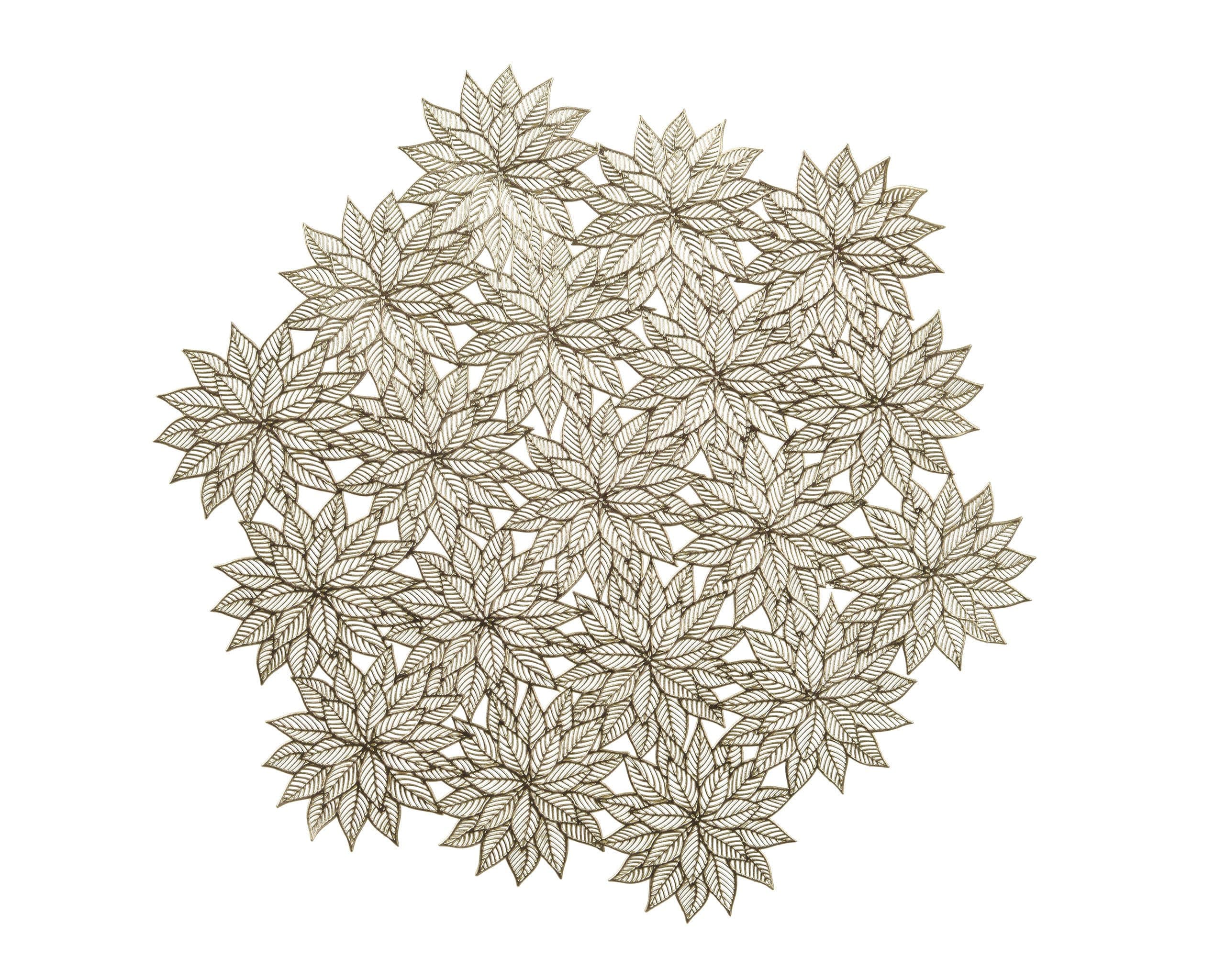 Kaemingk Platzset Gold Kunststoff Sternblüten 38cm